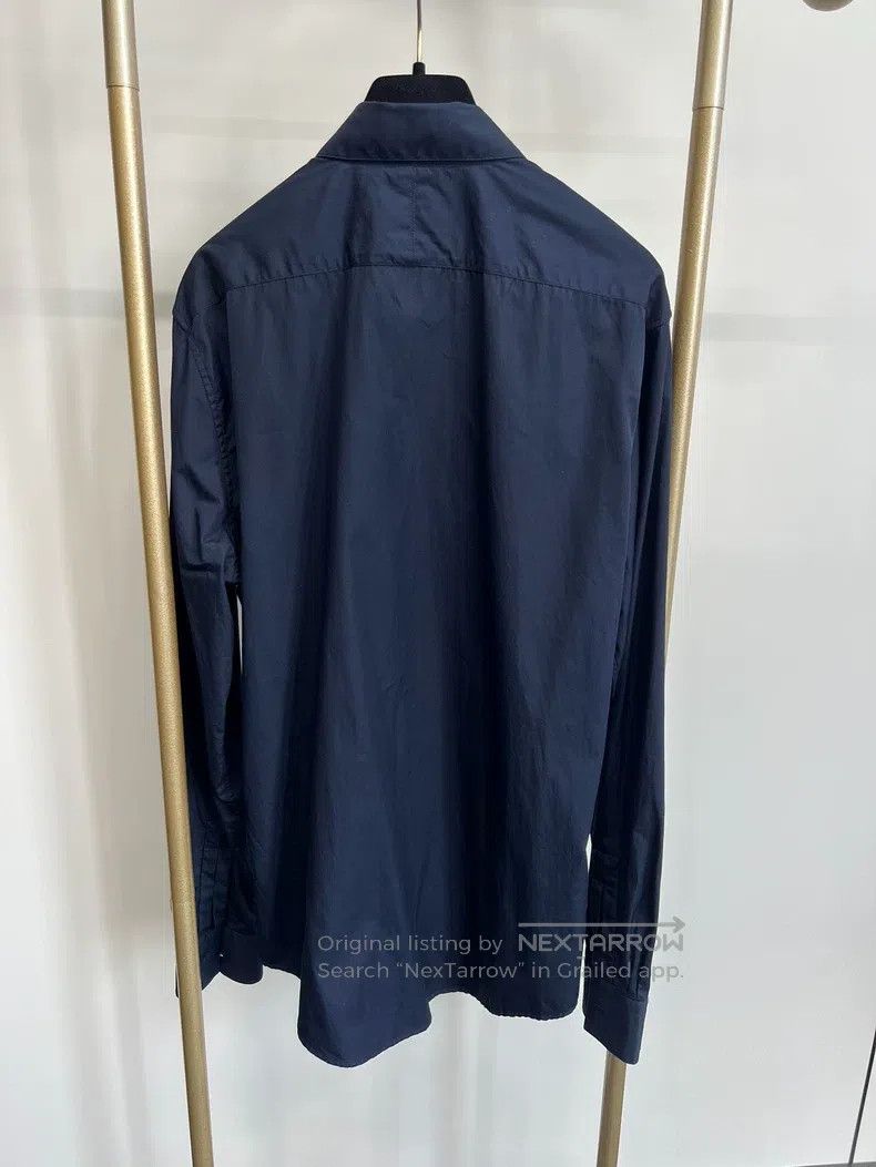 Hermes Hermes size 40 Men's blue hidden button shirt Size US XXS / EU 40 - 2 Thumbnail
