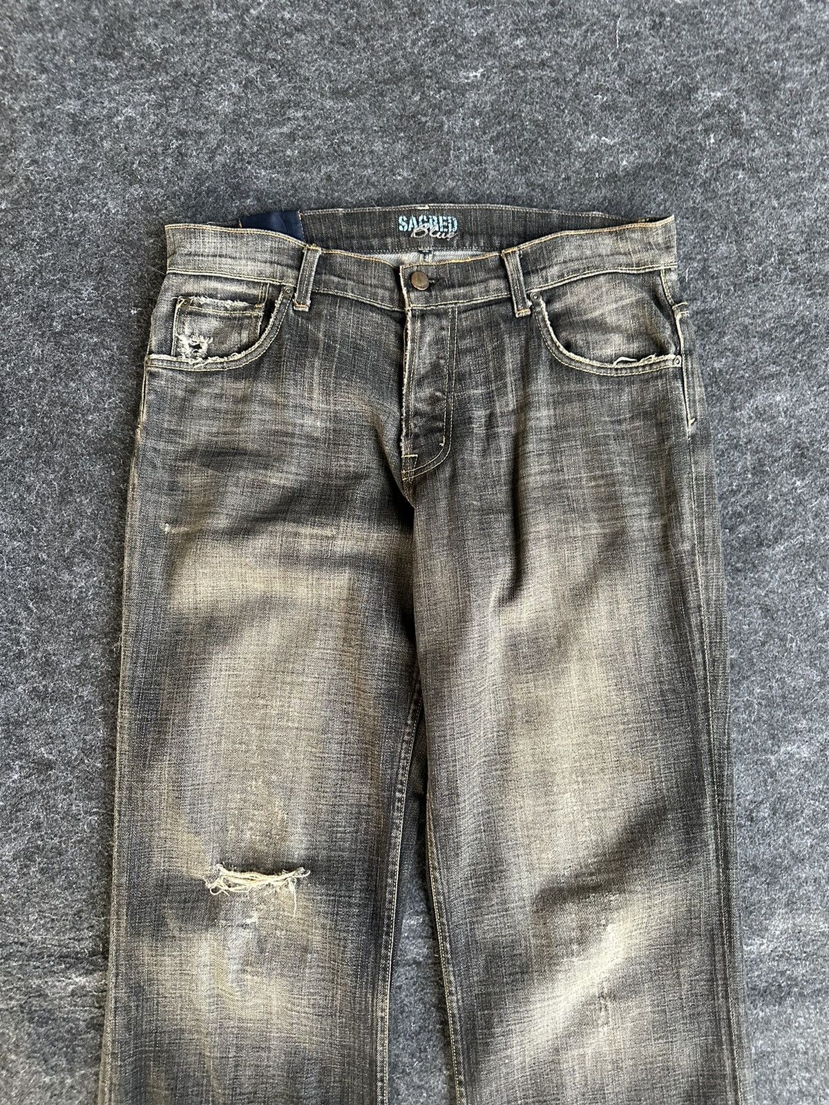 Vintage Vintage Sacred Blue Usa Flare Denim D452 Size US 32 / EU 48 - 2 Thumbnail