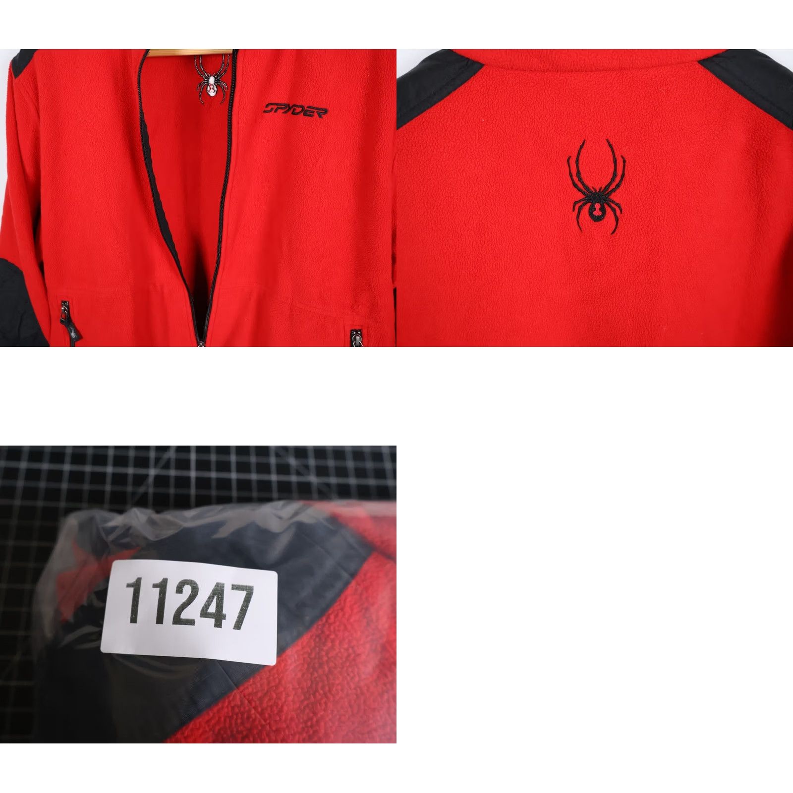 Spyder Spyder Men's Medium Red Black Fleece Jacket Zip Up Bomber Outdoor Ski Unlined Casual Shirt? Size US M / EU 48-50 / 2 - 9 Thumbnail
