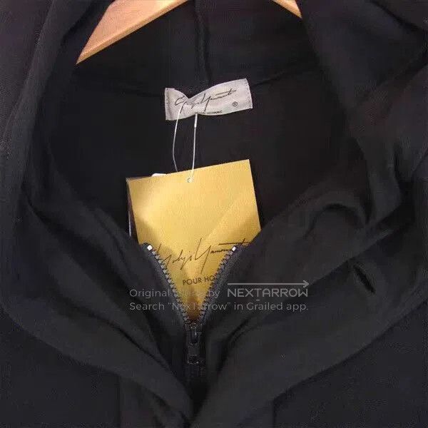Yohji Yamamoto Black Hooded Button-Up Jacket Size L. Size US L / EU 52-54 / 3 - 3 Thumbnail