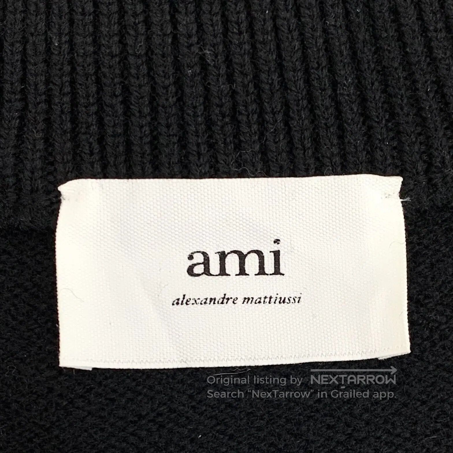 AMI Ami Black Heart Embroidered Wool V-neck Single Breasted Lo Size S / US 4 / IT 40 - 6 Thumbnail