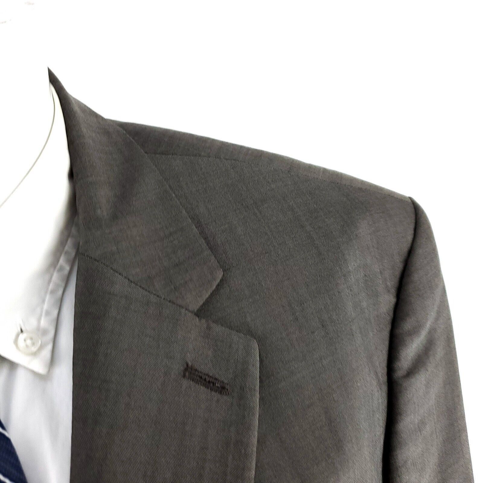 Savile Row Savile Row Alexandre London Wool 2 Button Blazer 44R Beige B Size 44R - 2 Thumbnail