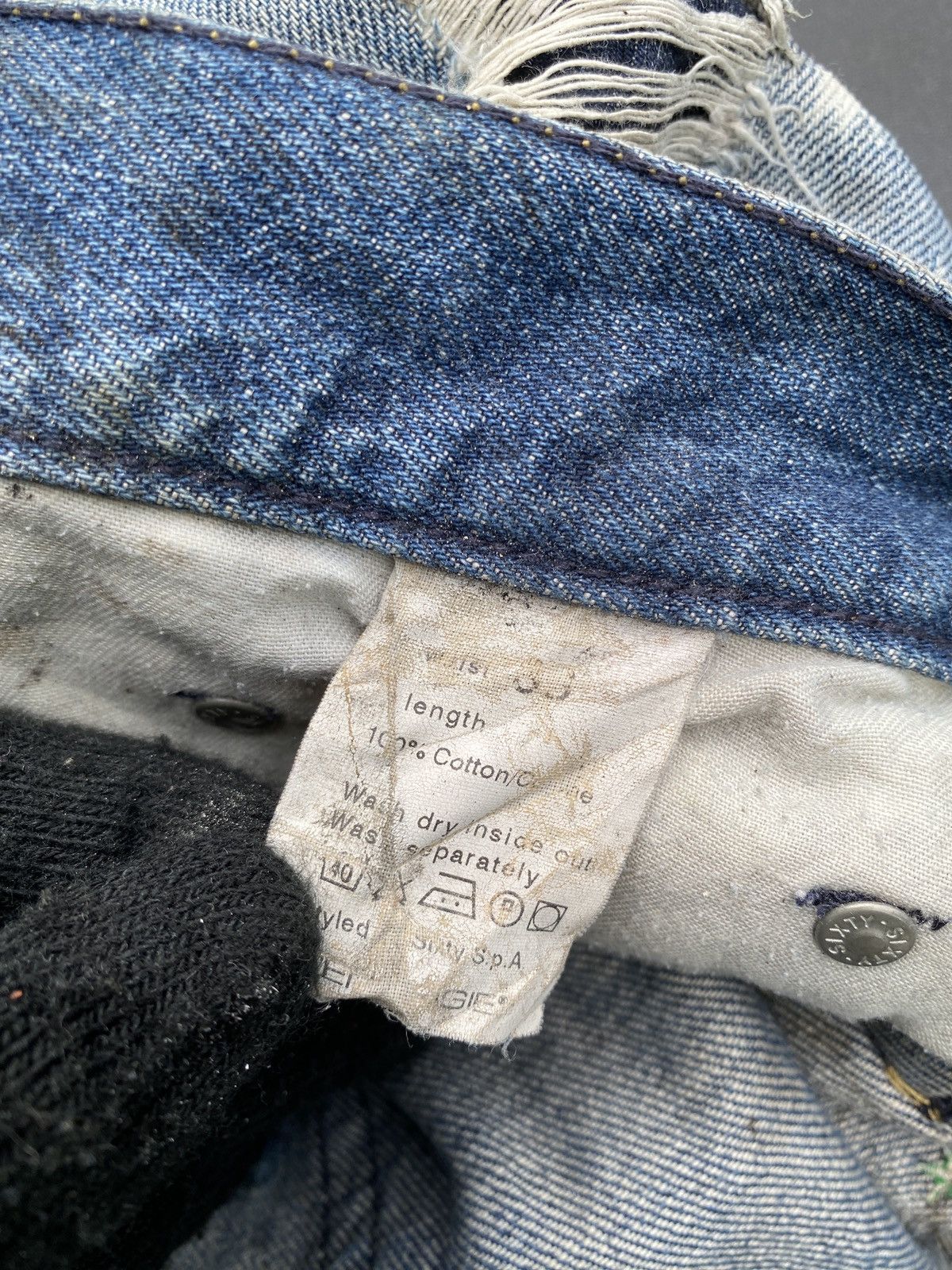 Energie Energie Italy Green Selvedge Distressed Denim Size US 32 / EU 48 - 24 Thumbnail