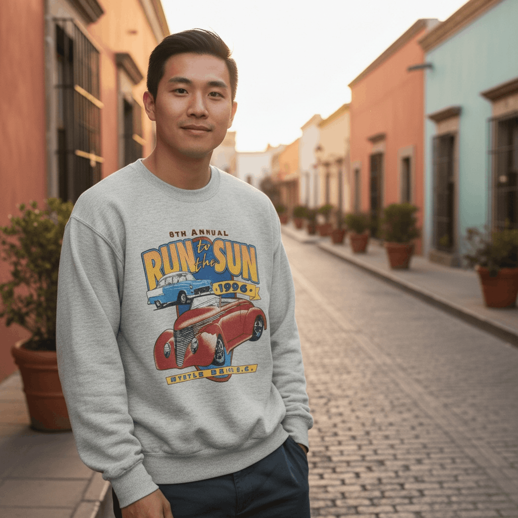 Jerzees Vintage 90's 1996 8th Annual RUN TO THE SUN Sweatshirt Size US L / EU 52-54 / 3 - 2 Thumbnail