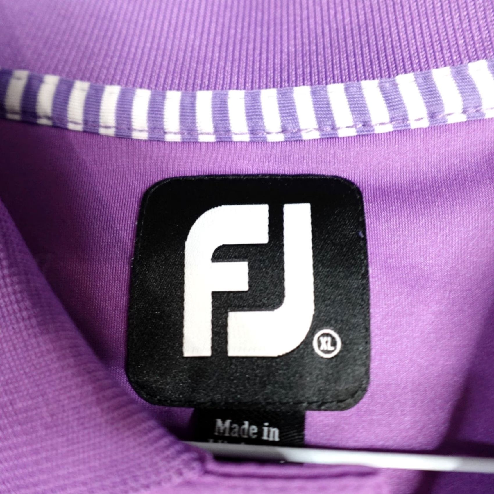 Footjoy FootJoy Polo Shirt XL Purple Solid Performance Golf Club Mens Polo Size US XL / EU 56 / 4 - 4 Thumbnail