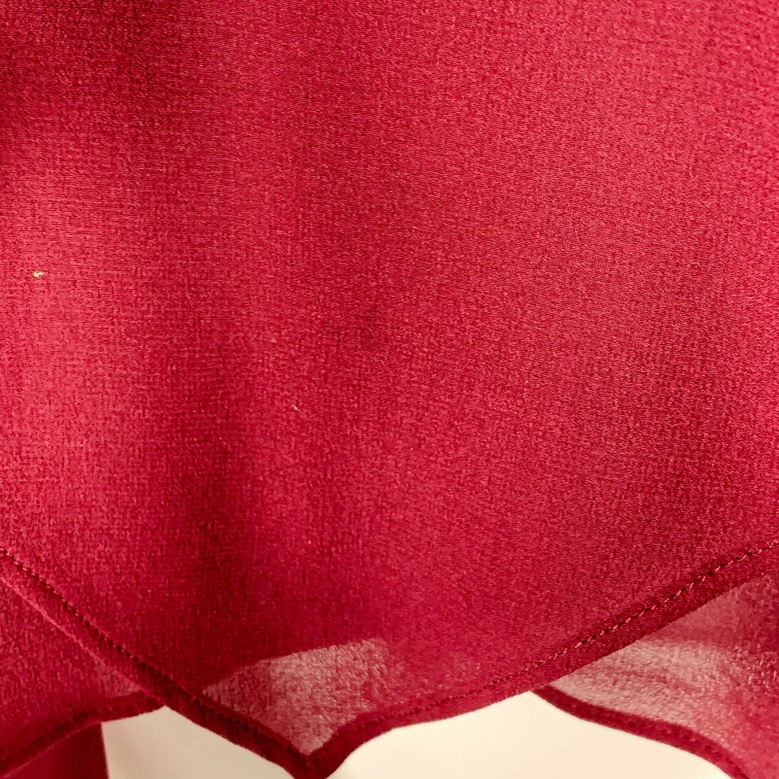 Derek Lam 10 Crosby DEREK LAM Size 8 Burgundy Silk Layered V-Neck Blouse Size M / US 6-8 / IT 42-44 - 6 Thumbnail