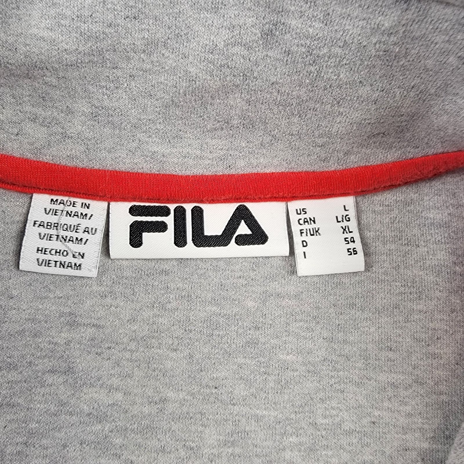Fila Fila Mens Zip Up Jacket Sz L Gray (548) Size US L / EU 52-54 / 3 - 5 Thumbnail