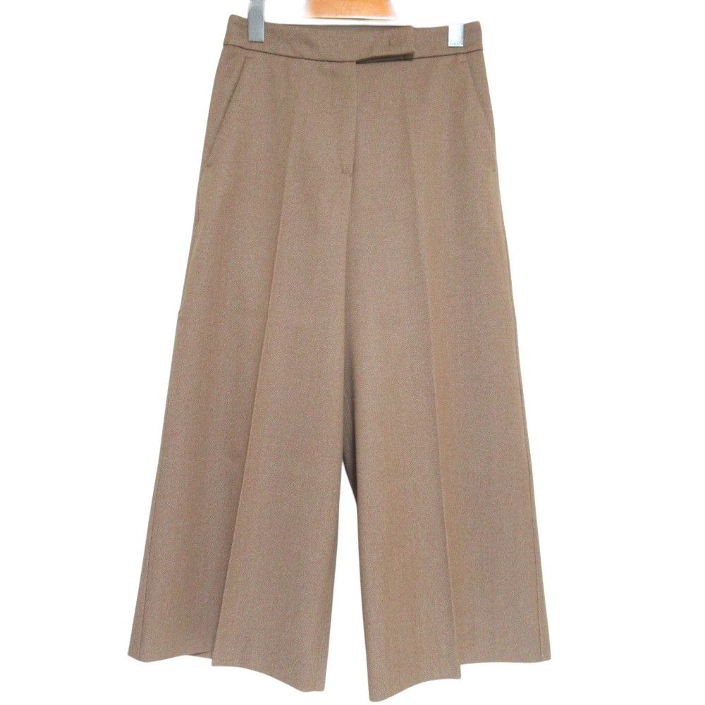 Max Mara Max Mara Max Mara Virgin Wool Cropped Wide Slacks Textile Bottoms DUTY FREE for USA Size ONE SIZE - 1 Thumbnail