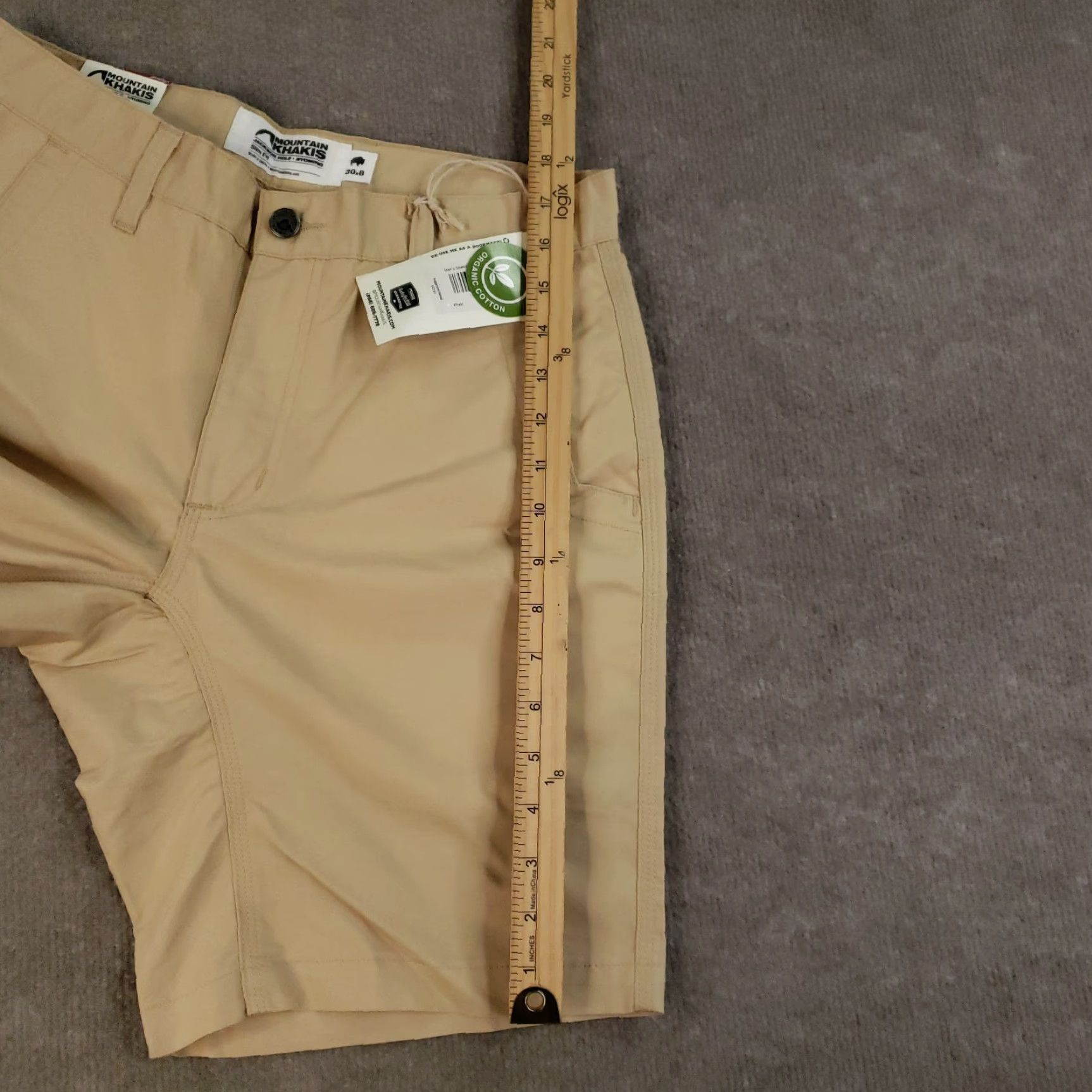 Mountain Khakis VINTAGE Mountain Khakis Shorts Mens 30 Beige Stretch Poplin Slim Fit 8" Inseam W82 Size US 30 / EU 46 - 4 Thumbnail