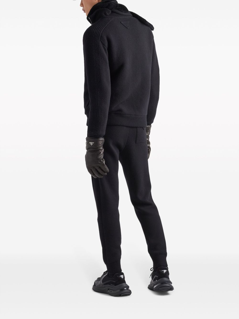 Prada o1bcso1str1025 Cashmere Wool Pants in Black Size US 34 / EU 50 - 3 Thumbnail