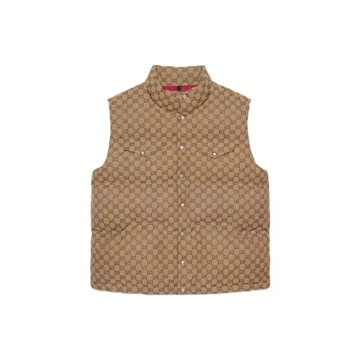 Gucci North Face Logo Print Down Vest