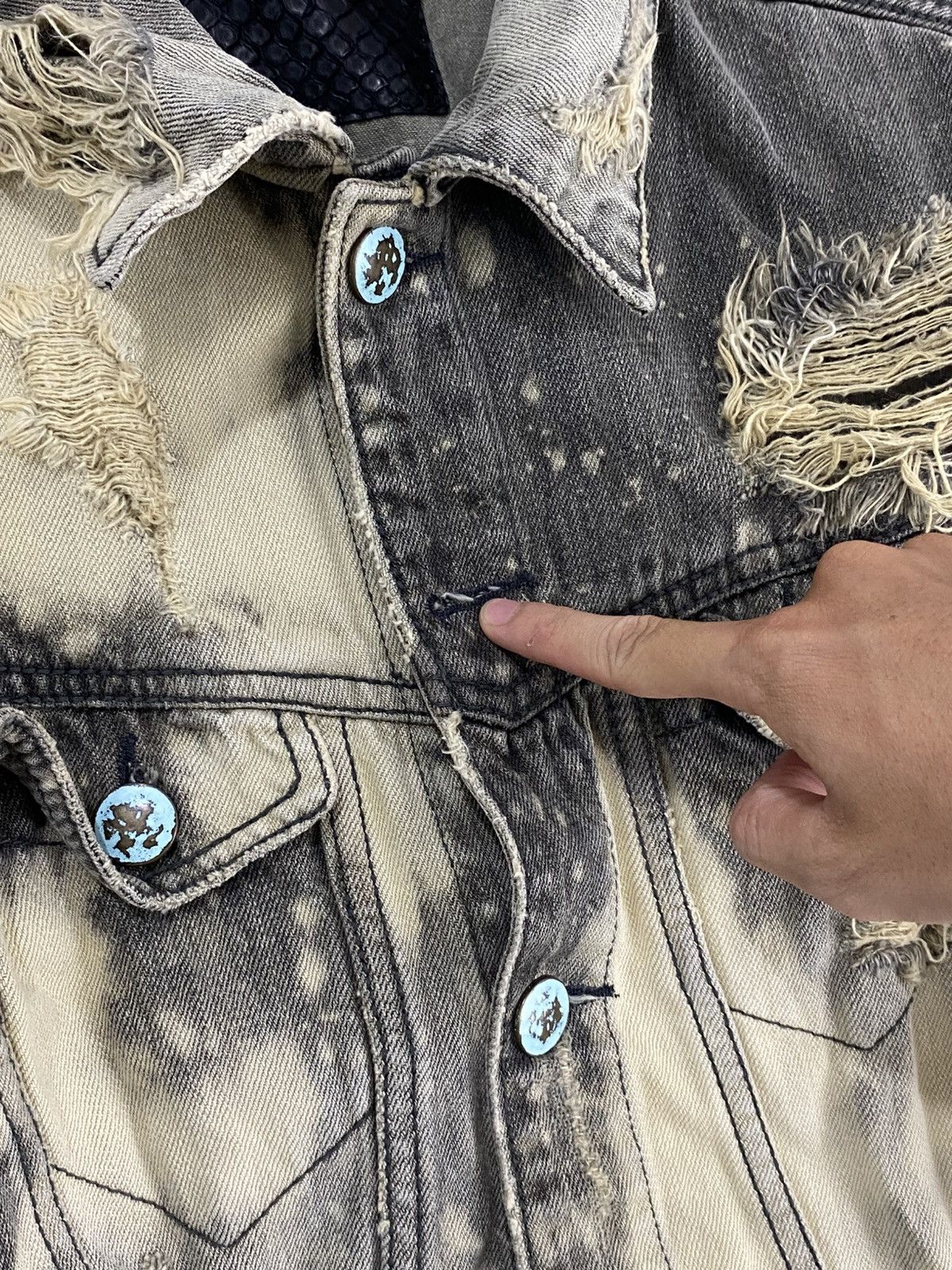 14th Addiction GOA distressed bleach denim jackets Size US M / EU 48-50 / 2 - 10 Thumbnail