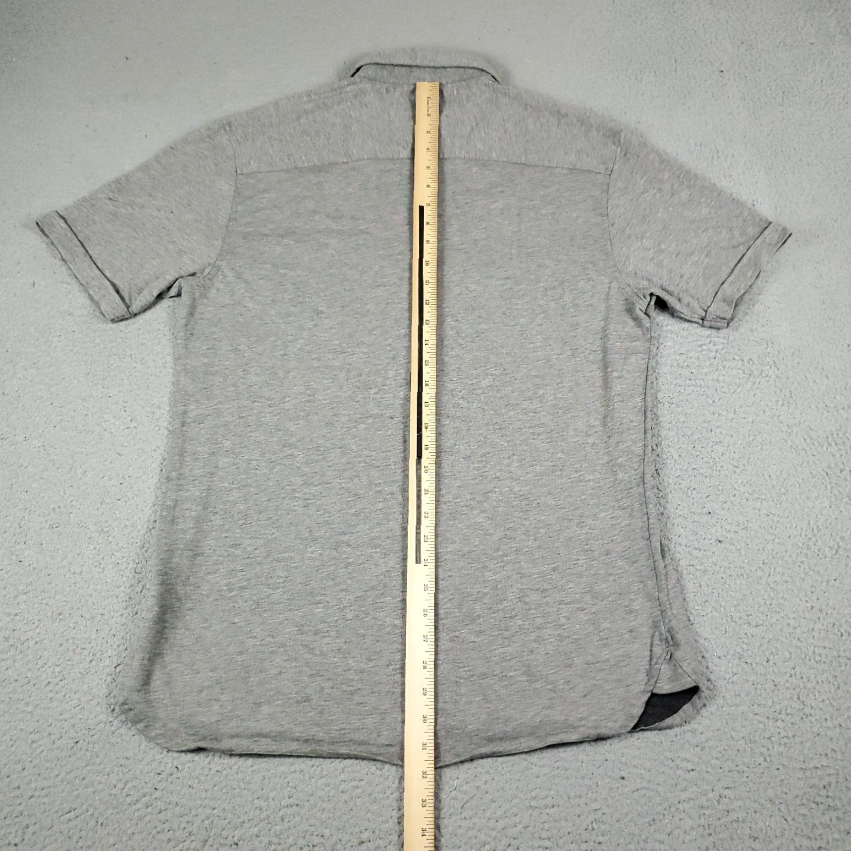 Tommy Hilfiger Tommy Hilfiger Shirt Men L Gray Short Sleeve Button-Up Cotton Casual Logo Mens Size US L / EU 52-54 / 3 - 5 Thumbnail