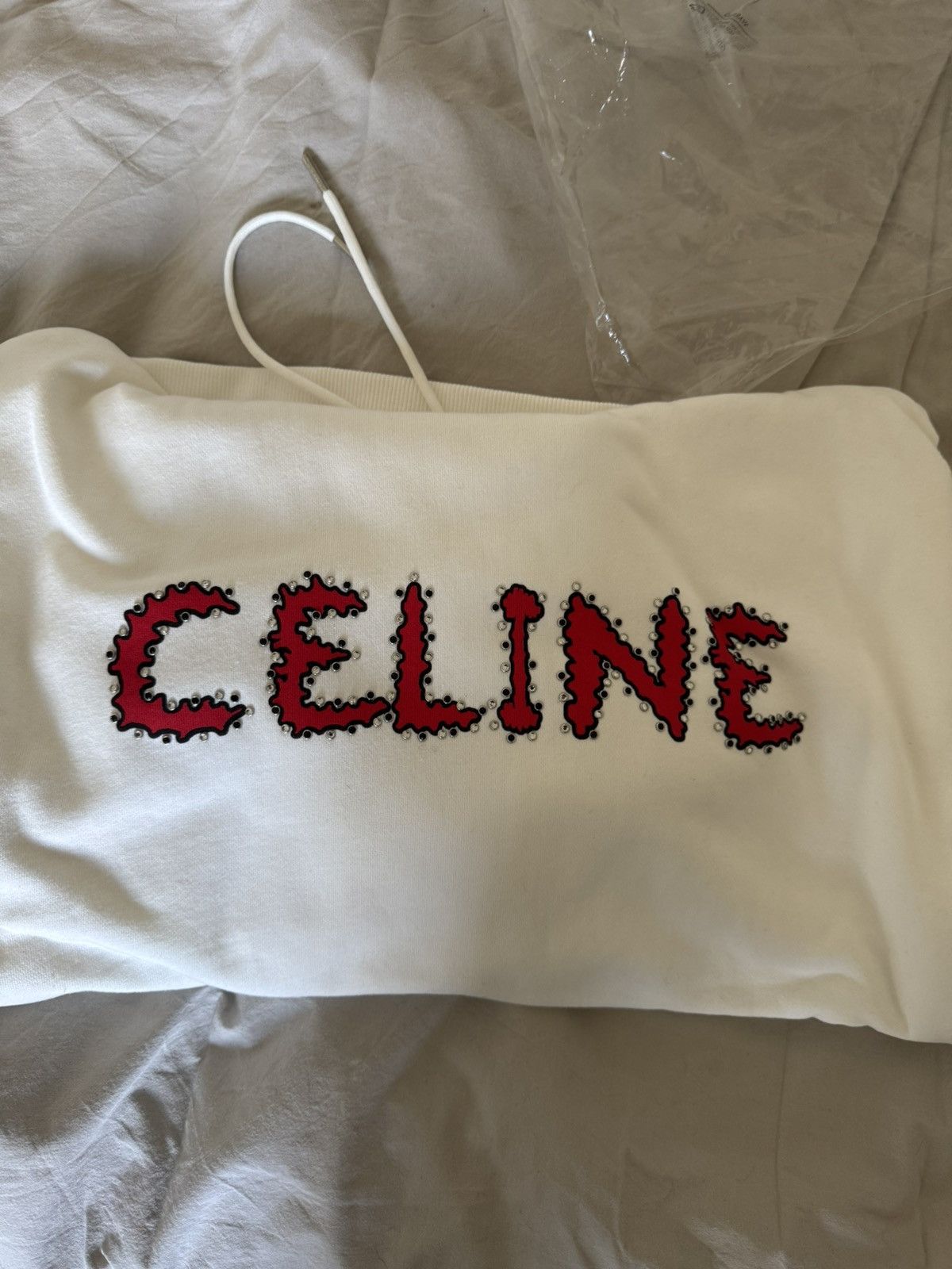 Celine Celine Rhinestone Hoodie Size US M / EU 48-50 / 2 - 2 Thumbnail