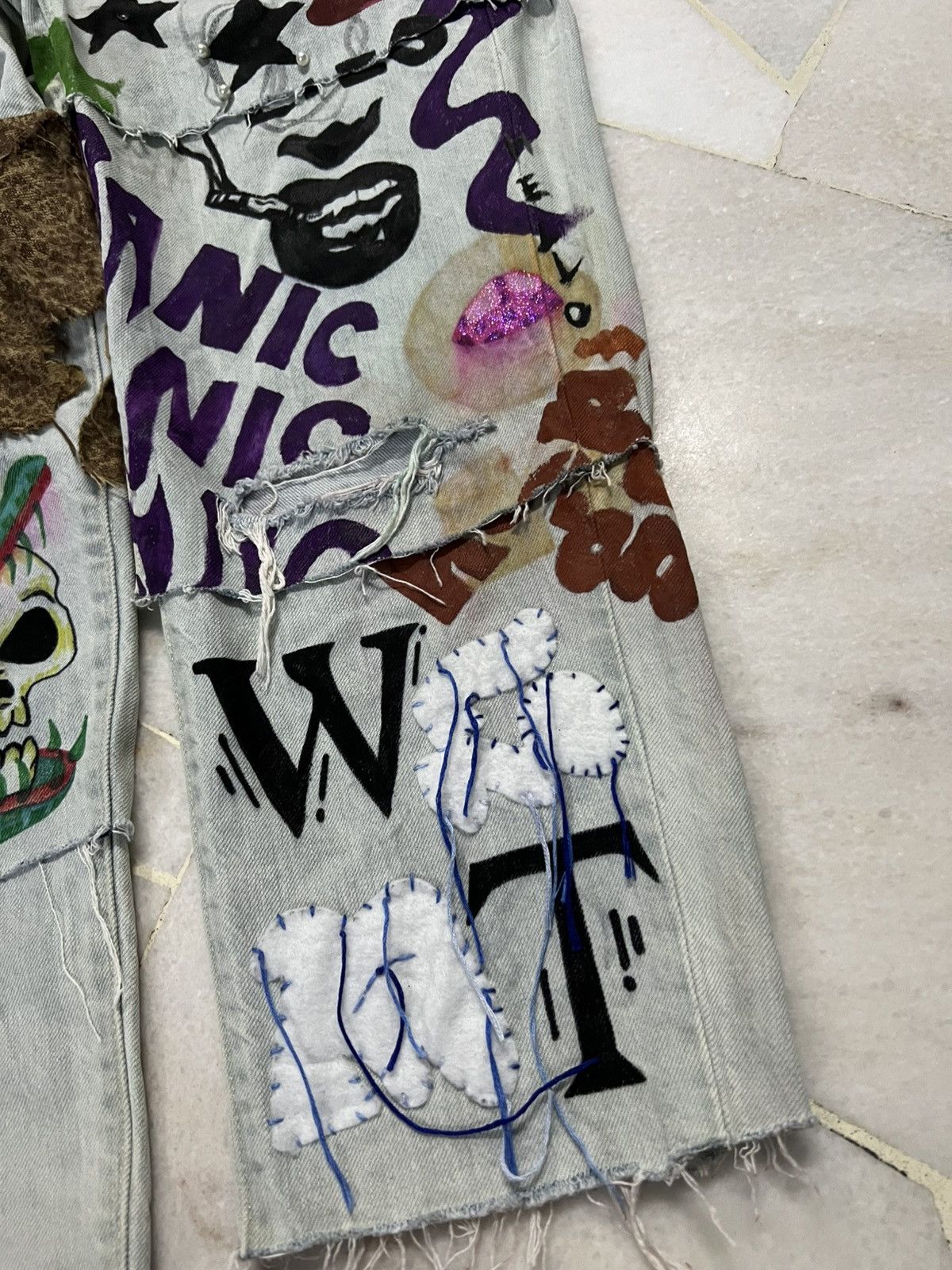 If Six Was Nine × Seditionaries × Uniqlo UNIQLO CROPPED PUNK JEANS Size US 30 / EU 46 - 4 Thumbnail