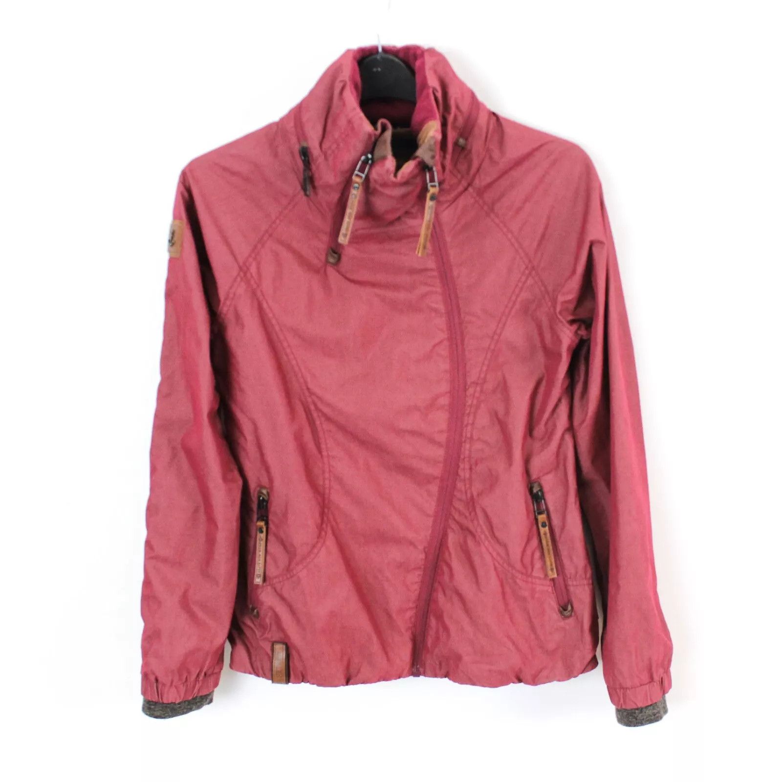 Naketano Womens M Jacket Coat Windbreaker Outerwear Nylon Burgundy Size M / US 6-8 / IT 42-44 - 1 Thumbnail