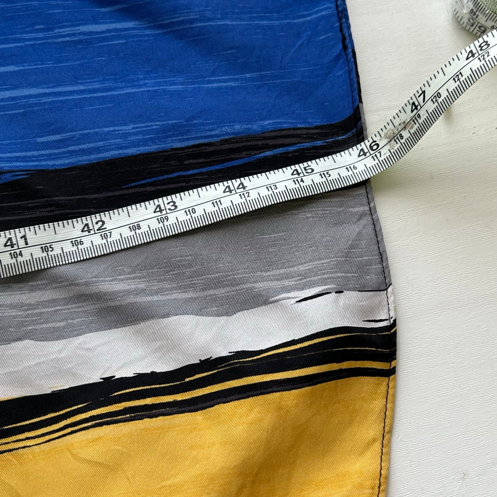 Michael Kors Michael Michael Kors Silk Blouse XL Yellow Blue Black Stripe Size XL / US 12-14 / IT 48-50 - 12 Thumbnail