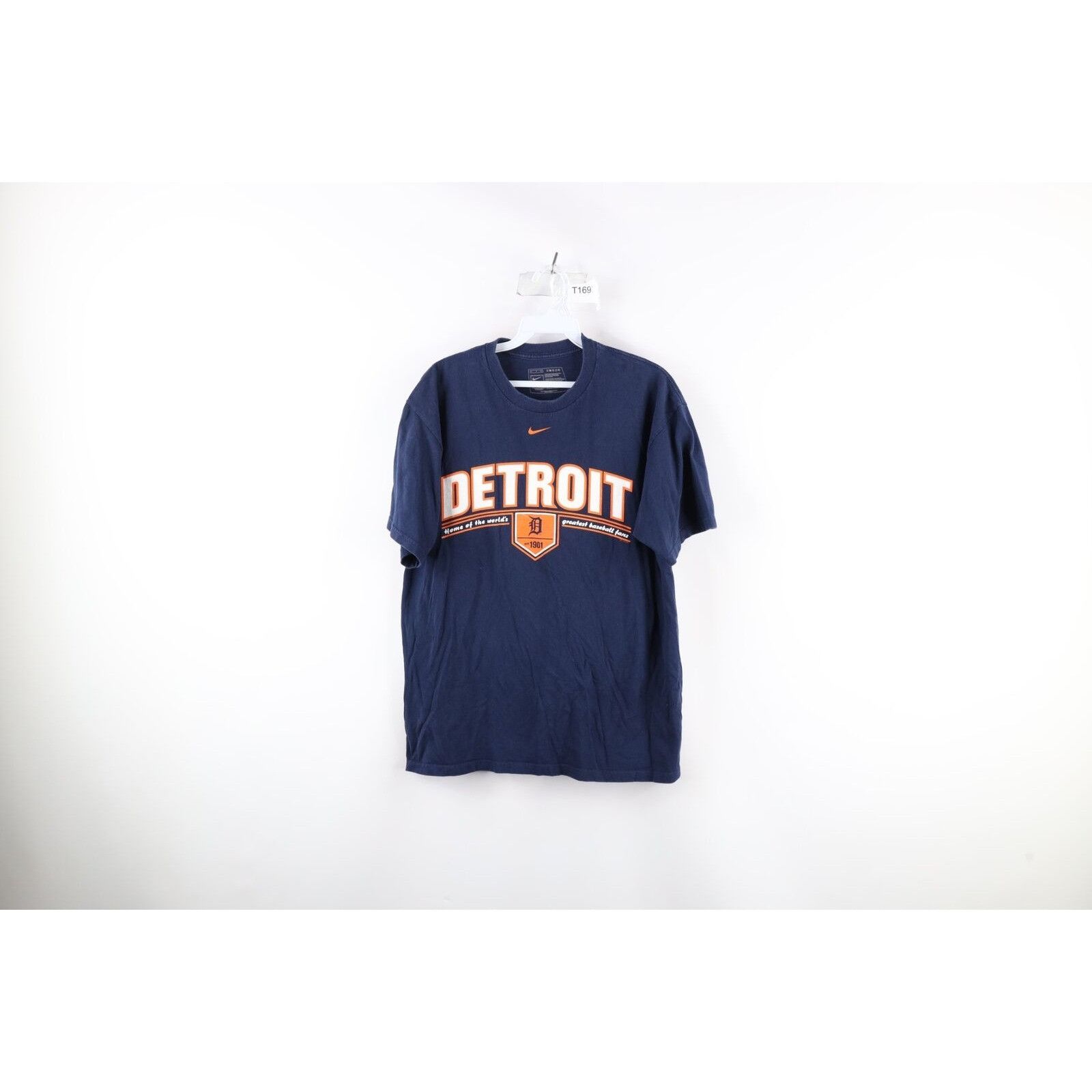 Nike × Vintage Vintage Nike Travis Scott Mini Swoosh Detroit Tigers T-Shirt Size US S / EU 44-46 / 1 - 1 Thumbnail