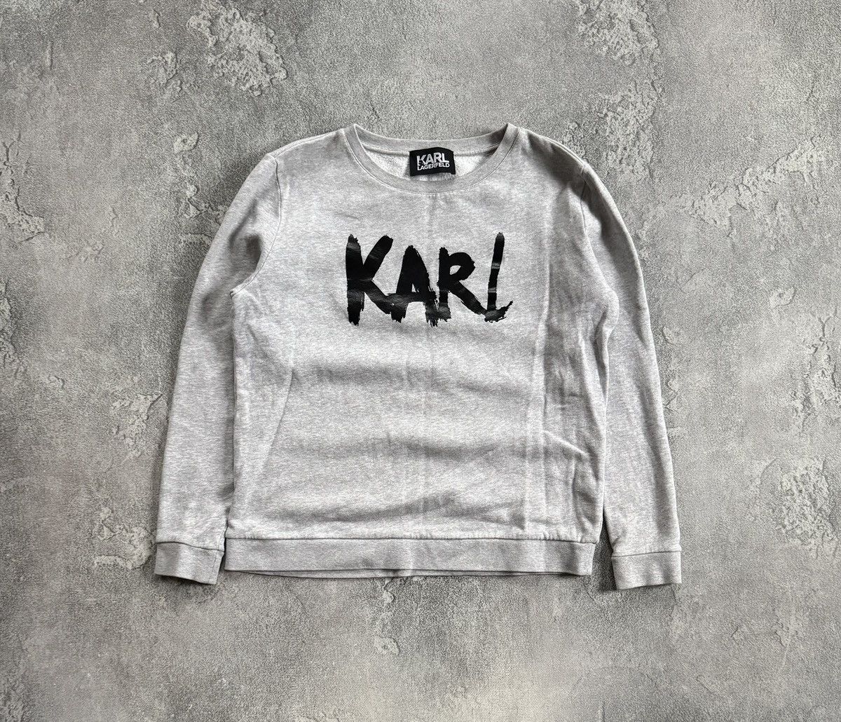 Karl Lagerfeld Karl lagerfeld L big logo sweatshirt jumper pullover casual Size L / US 10 / IT 46 - 8 Thumbnail