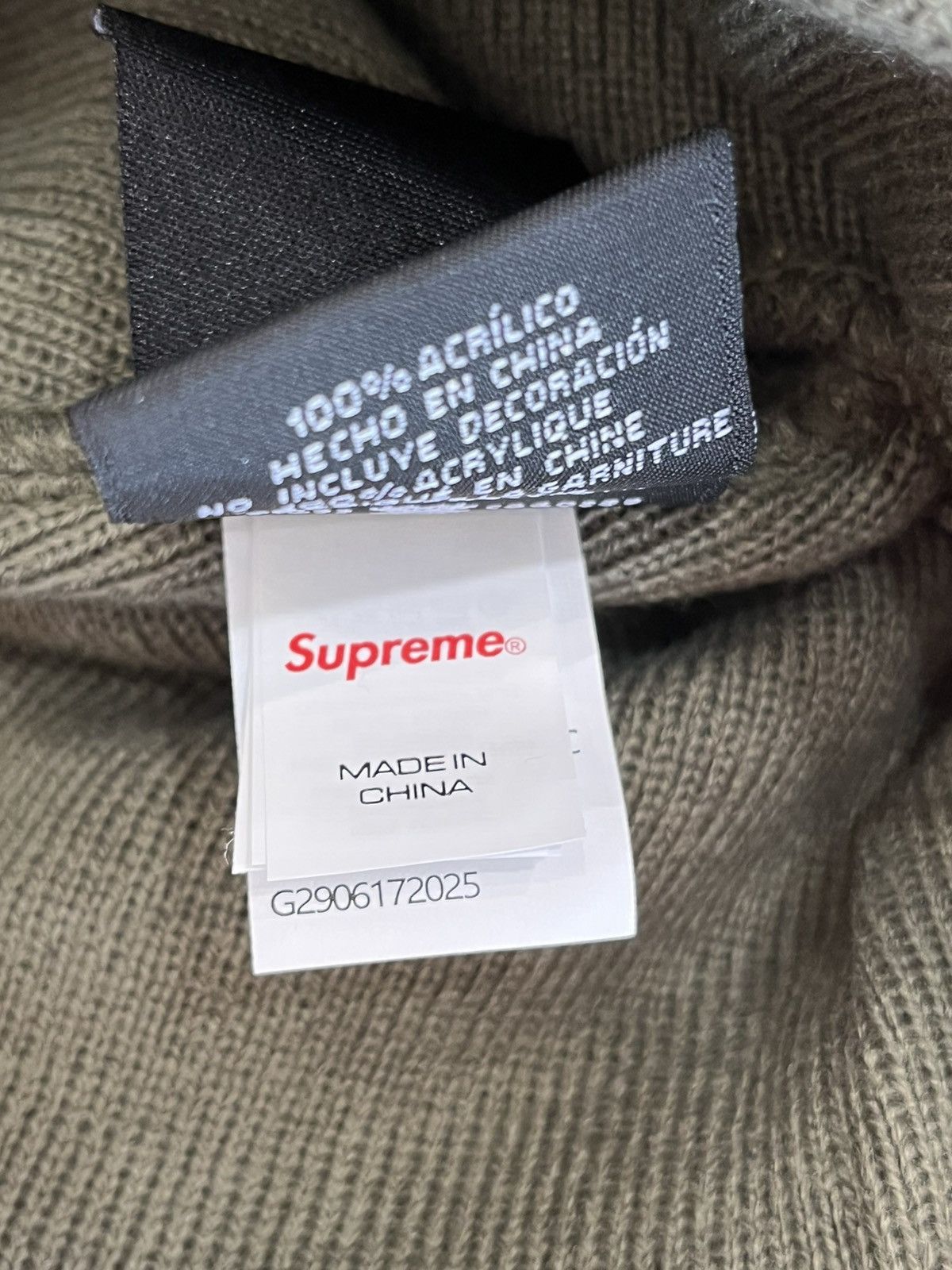 Supreme Supreme New Era Box Logo Beanie Olive FW25 Size ONE SIZE - 7 Thumbnail