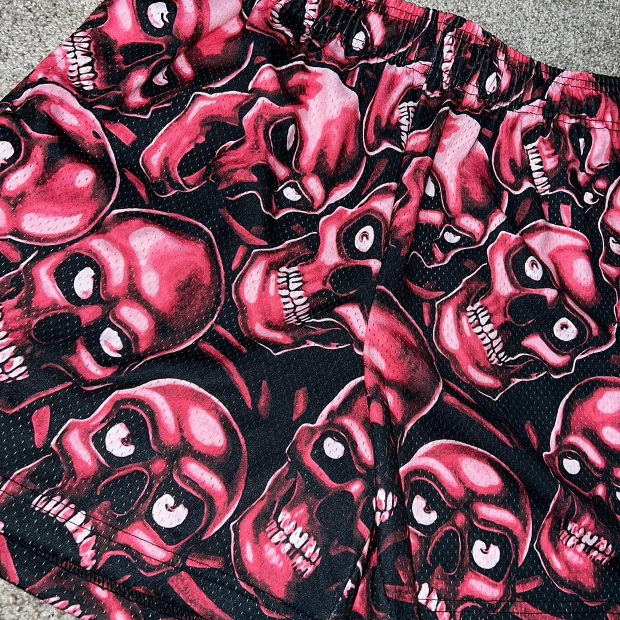 Other liquid blue skull style print red shorts mesh Size US 32 / EU 48 - 3 Thumbnail