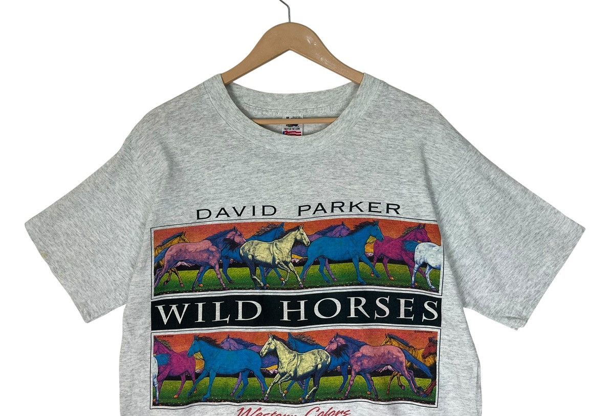 Vintage Vintage Wild Horses by David Parker T shirt Size US L / EU 52-54 / 3 - 3 Thumbnail