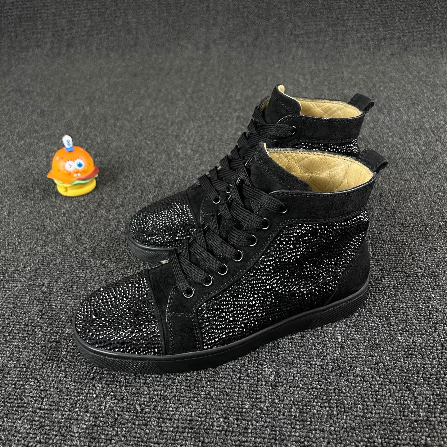 Christian Louboutin CL Black Paved Crystal Sneaker Size 36 HB6747 Size US 5.5 / IT 35.5 - 1 Thumbnail