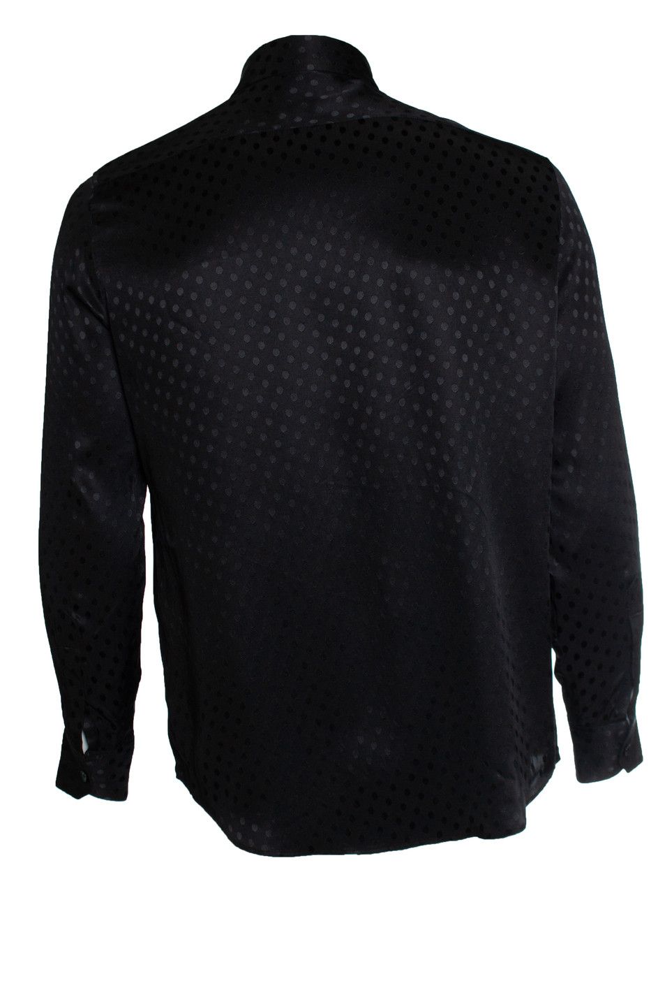 Celine Celine, Black silk polkadot shirt Size US M / EU 48-50 / 2 - 2 Thumbnail