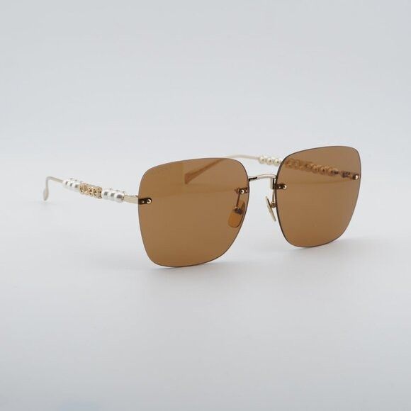 Gucci Gucci GG1923SA 003 Sunglasses Gold with Pearl Square Frame Size ONE SIZE - 5 Thumbnail