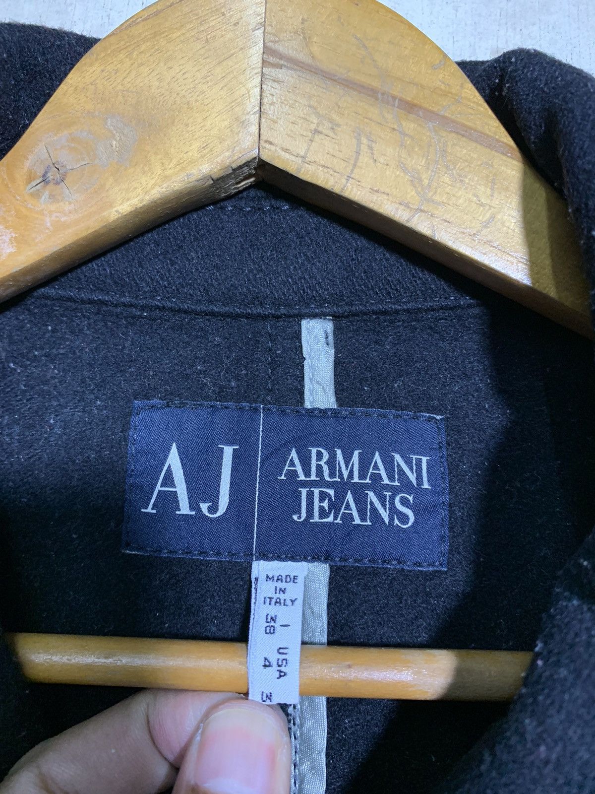 Armani × Armani Collezioni 🔥ARMANI JEANS WOOL JACKETS BLACK Size M / US 6-8 / IT 42-44 - 9 Thumbnail