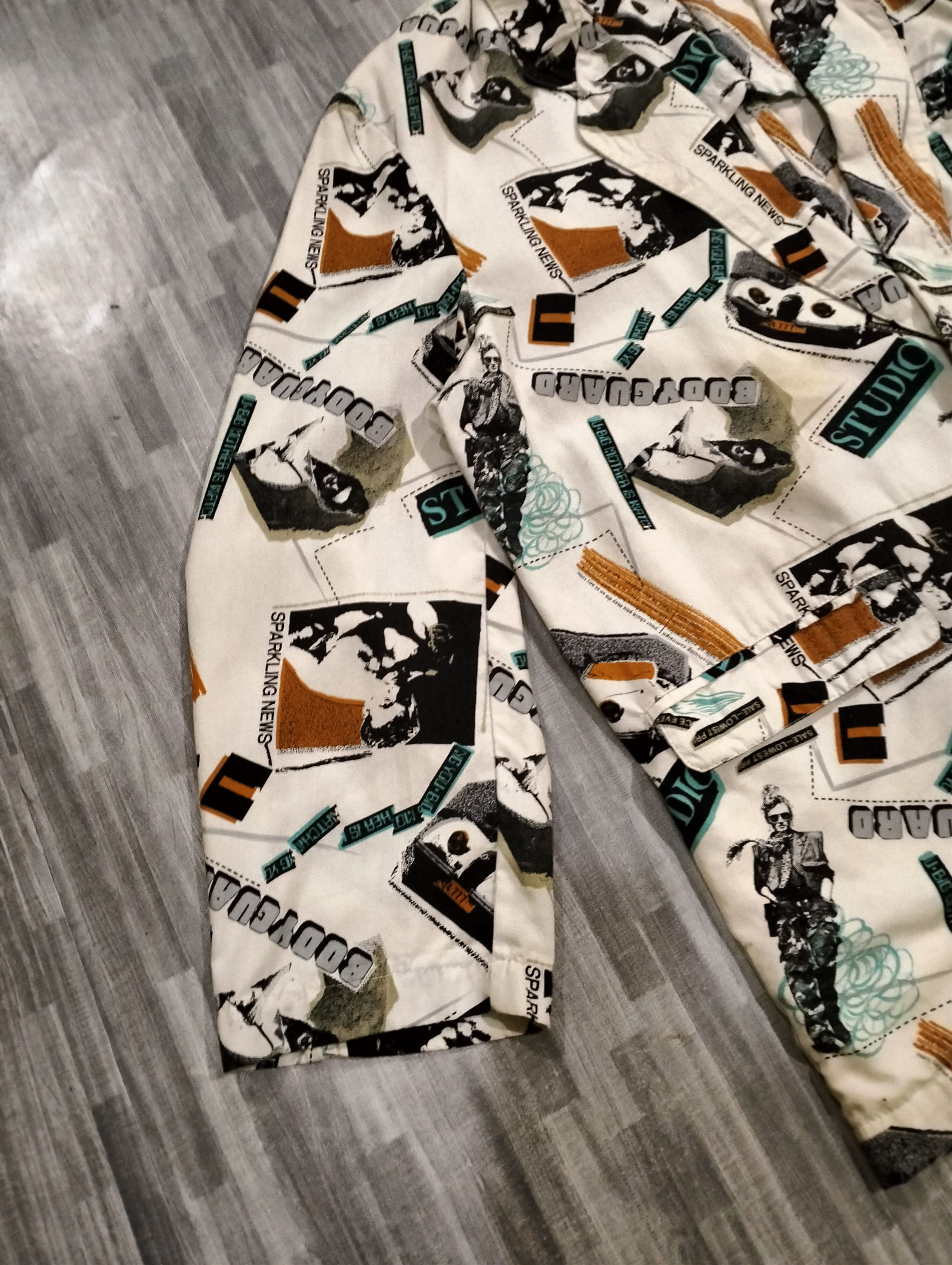 If Six Was Nine Japanese Brand Studio Bodyguard Full Print Blazer Jacket Size US L / EU 52-54 / 3 - 4 Thumbnail
