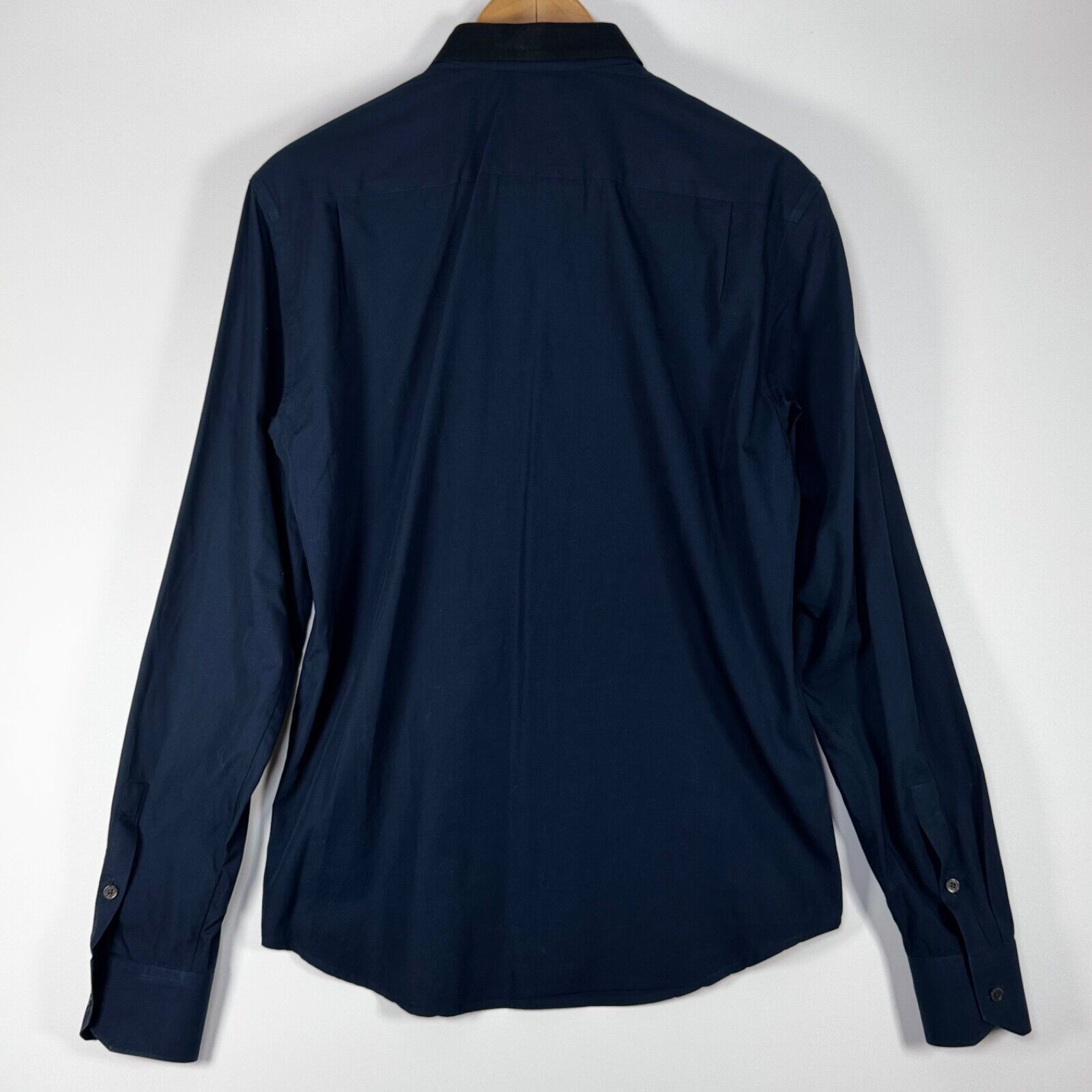 Wooyoungmi Wooyoungmi Paris Navy Shirt w/ Contrast Collar Size 48 Size US M / EU 48-50 / 2 - 6 Thumbnail