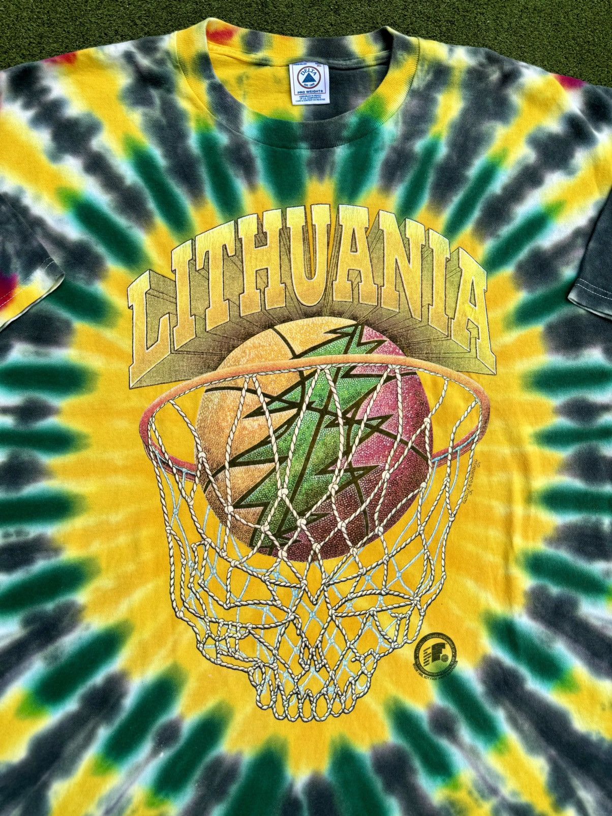 Grateful Dead × Liquid Blue × Vintage 1996 Grateful Dead Lithuania Vintage 90’s Band Tour T-Shirt Size US XL / EU 56 / 4 - 4 Thumbnail