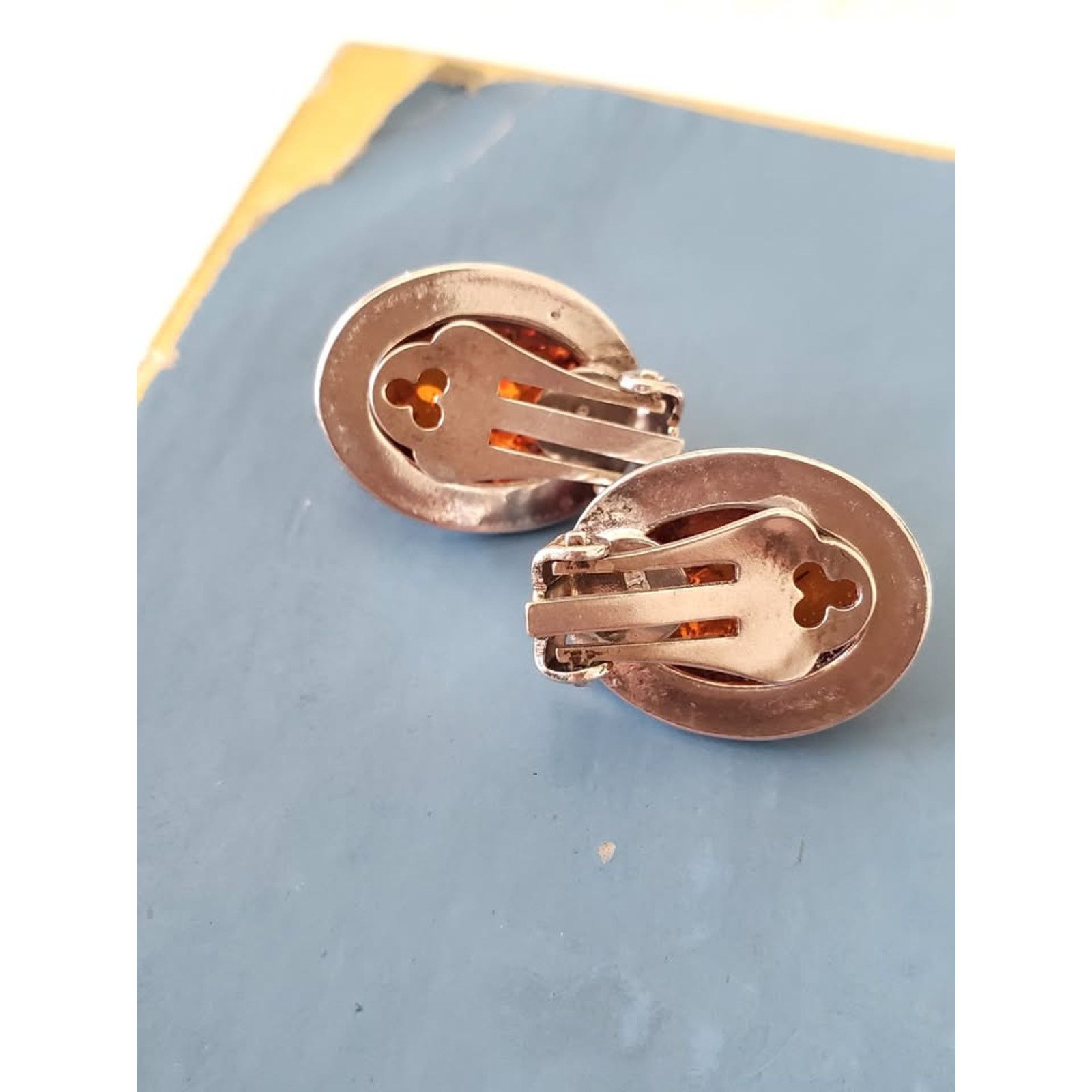 Other Vintage Amber Baltic Clip-on Sterling Silver Earrings Size ONE SIZE - 3 Thumbnail