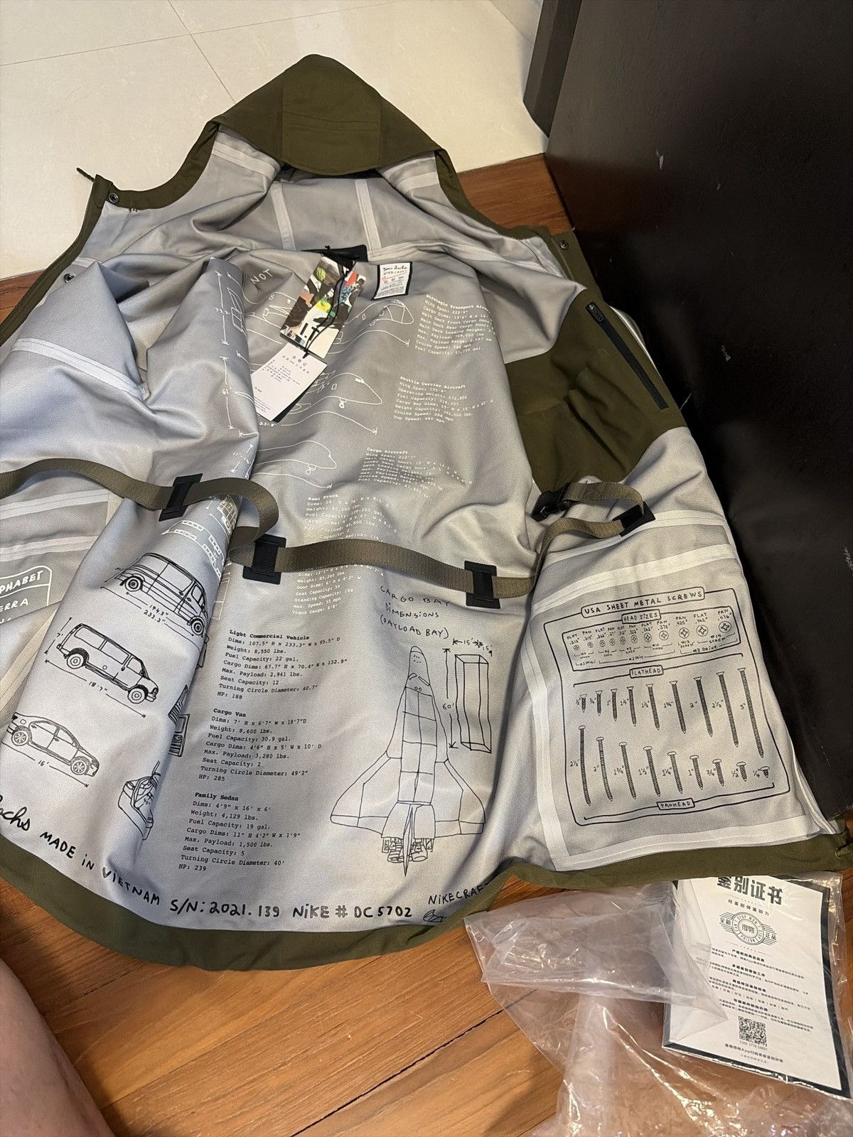 Nike × Tom Sachs Nikecraft Nike Tom Sachs ISRU Foul Weather Jacket Size US S / EU 44-46 / 1 - 5 Thumbnail