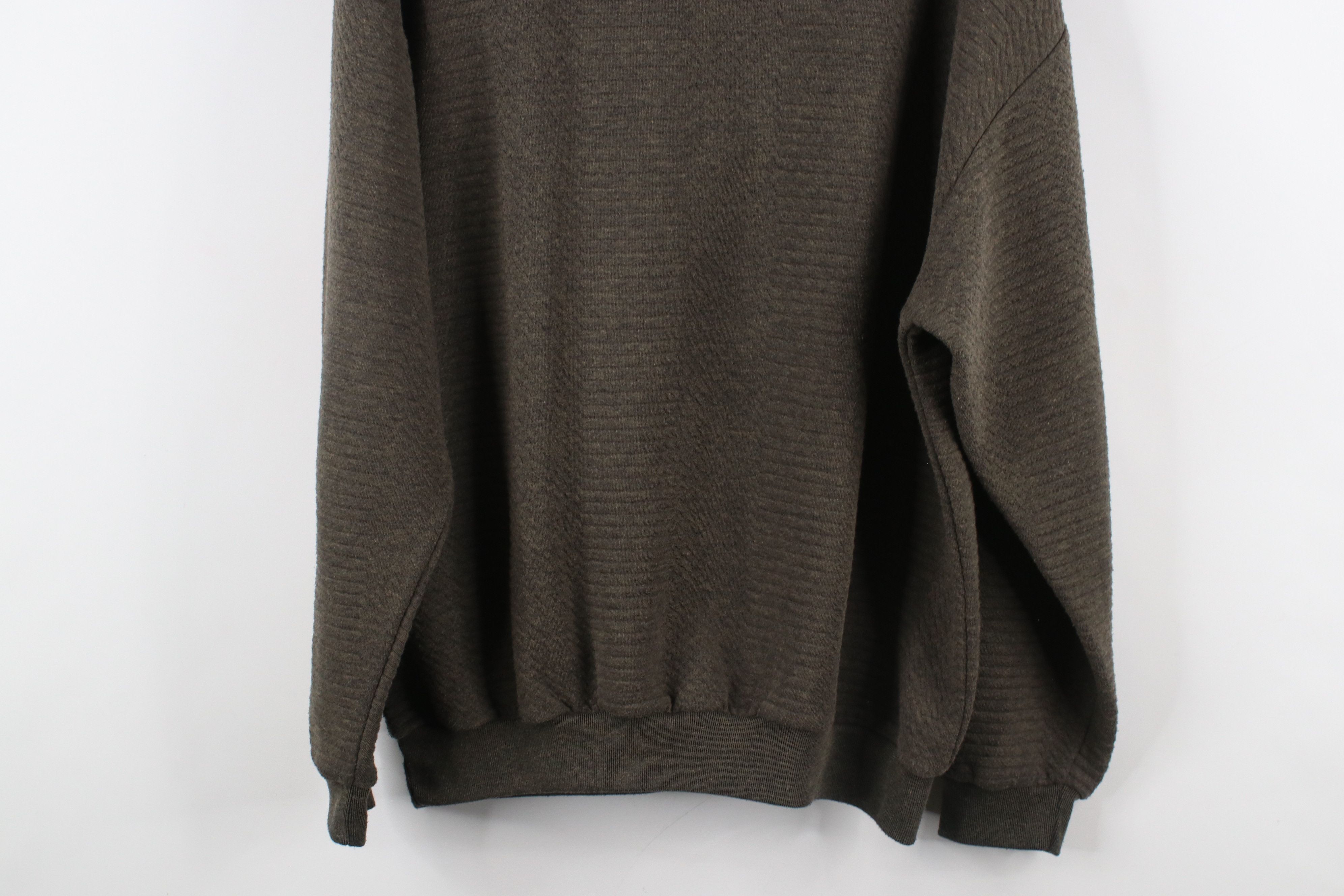 Vintage Vintage 90s Streetwear Textured Collared Pullover Sweatshirt Size US L / EU 52-54 / 3 - 12 Thumbnail