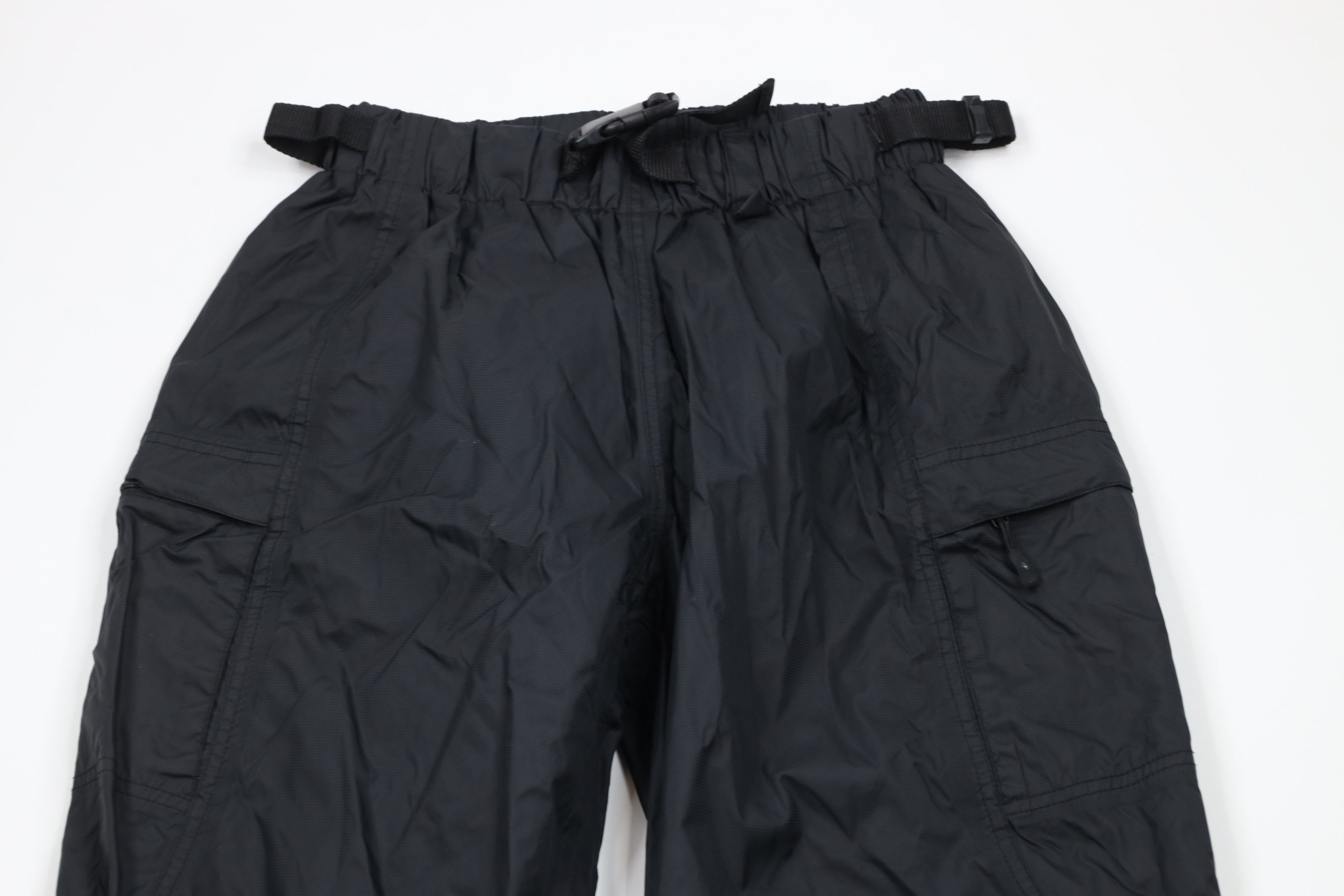 Vintage Vintage 90s Streetwear Wide Leg Cargo Rain Pants Black Size US 36 / EU 52 - 2 Thumbnail