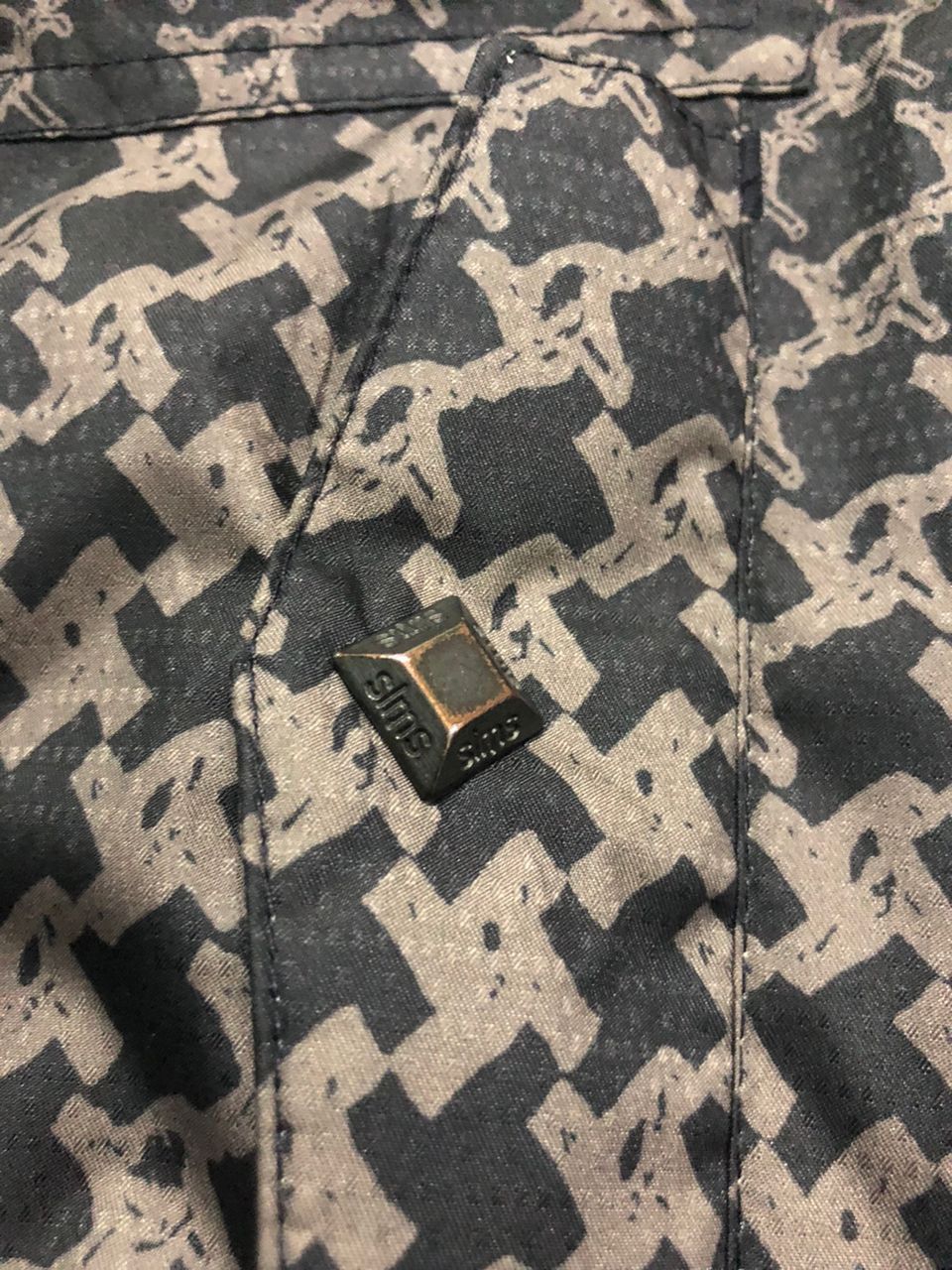 Japanese Brand Sims Snowboard Full Print Skull Crossbones Ski Jacket Size US M / EU 48-50 / 2 - 16 Thumbnail