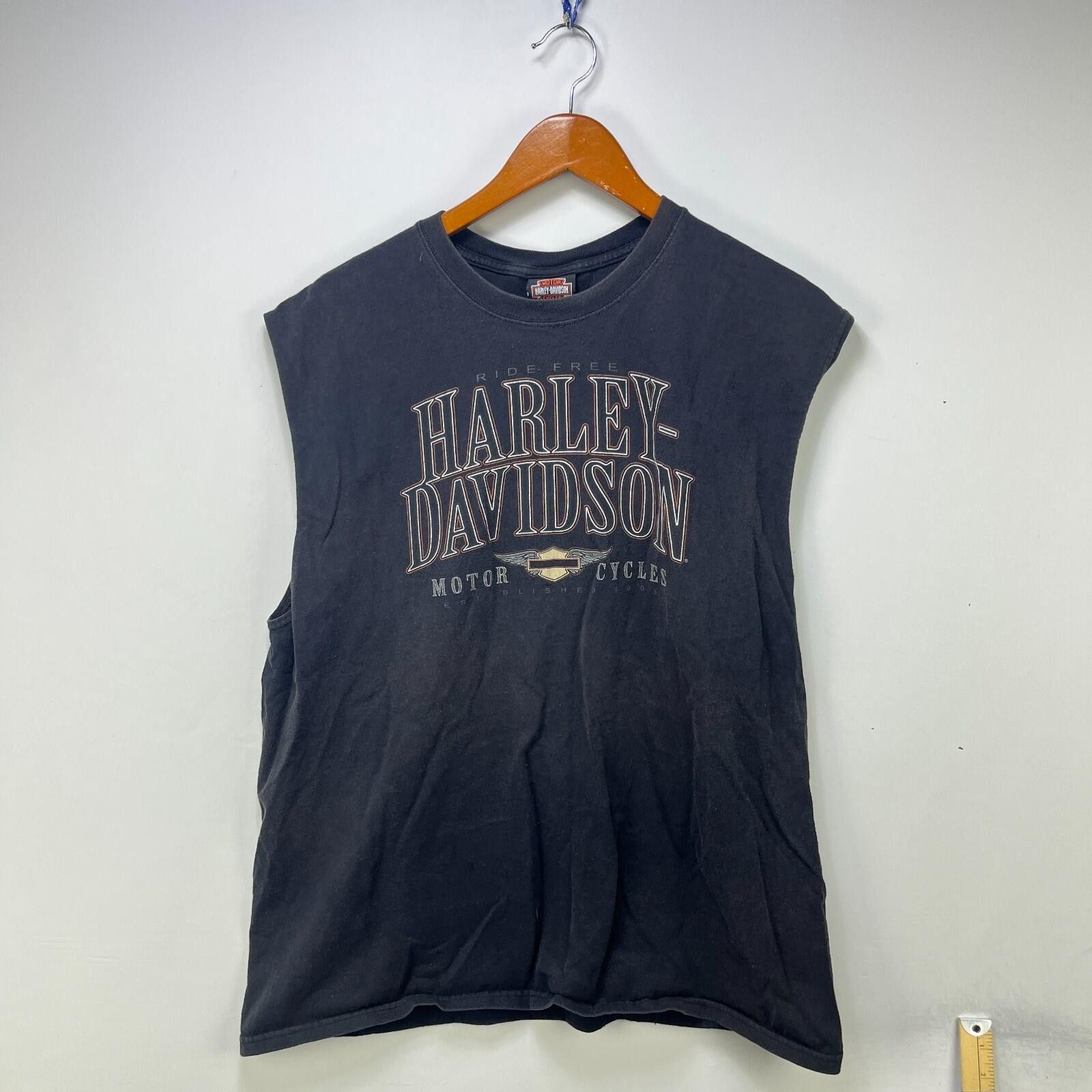 Harley Davidson Vintage Harley Davidson Faded Sleeveless Shirt XL Size US XL / EU 56 / 4 - 2 Thumbnail