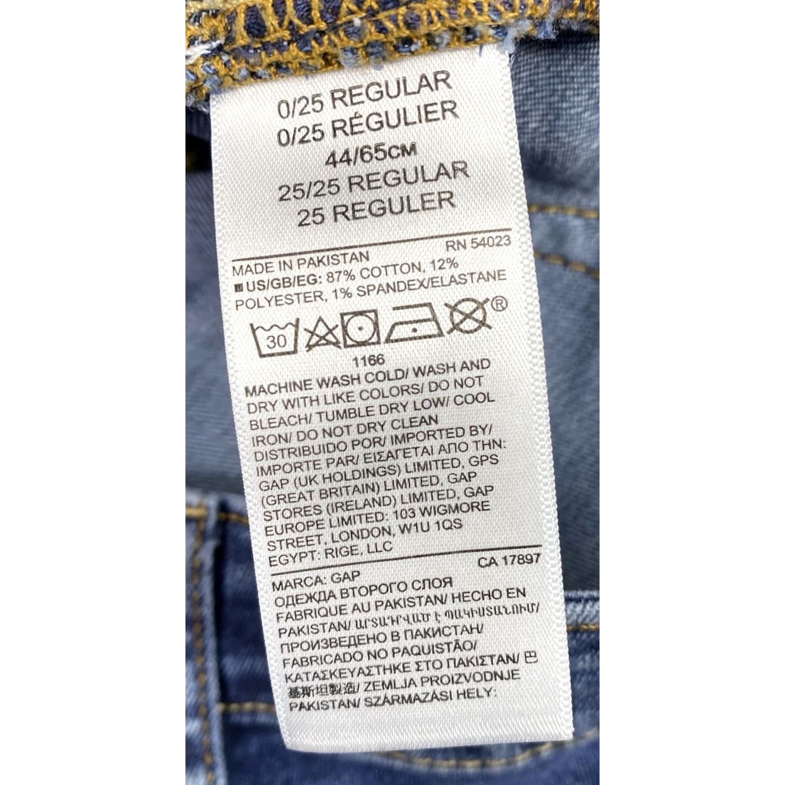 Gap Gap 1969 Jeans Skinny 0/25 Blue Denim Pocket Stretch Women Adult Regular Size 25" / US 0 / IT 36 - 7 Thumbnail
