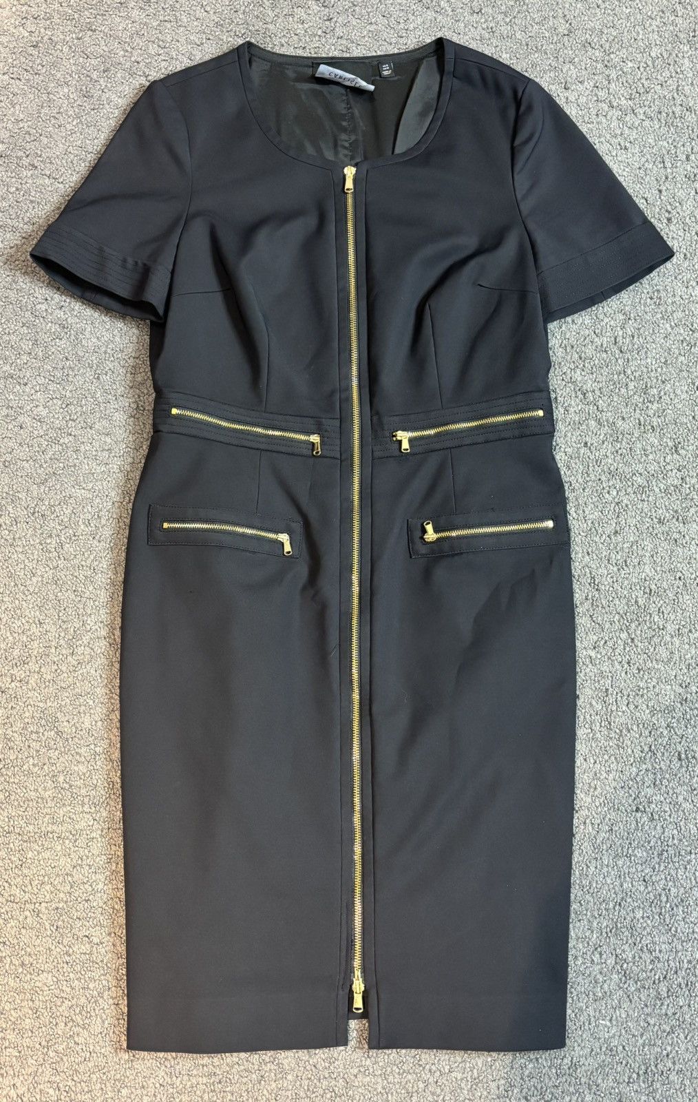 Other Carlisle Sheath Zipper Dress Size 8 Short Sleeve Black Size L / US 10 / IT 46 - 1 Thumbnail
