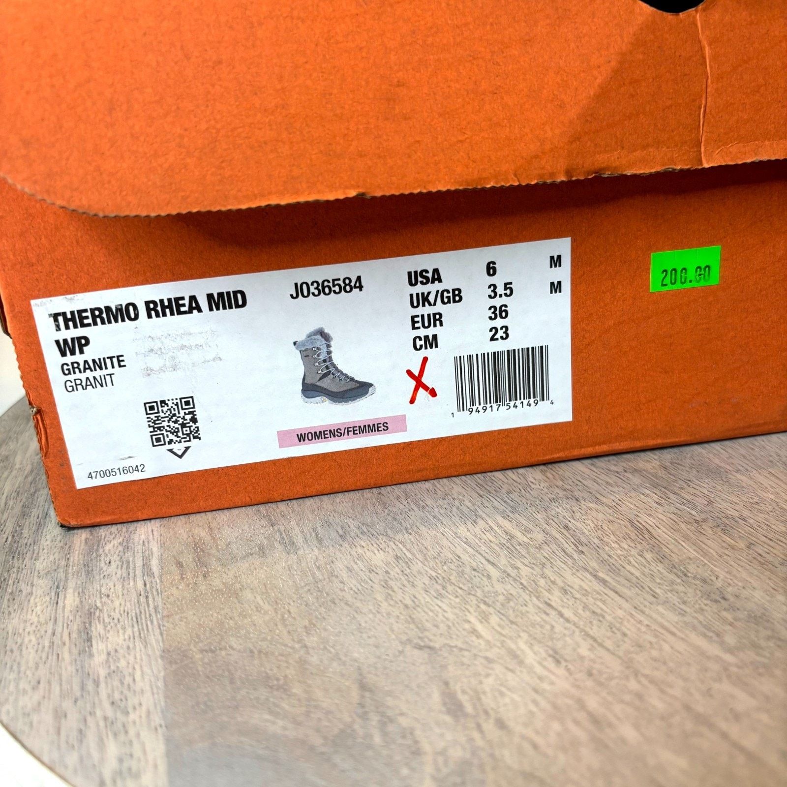 Merrell NEW Merrell Thermo Rhea Mid Gray Leather Snow Boots Size 6 Size US 6 / IT 36 - 11 Thumbnail