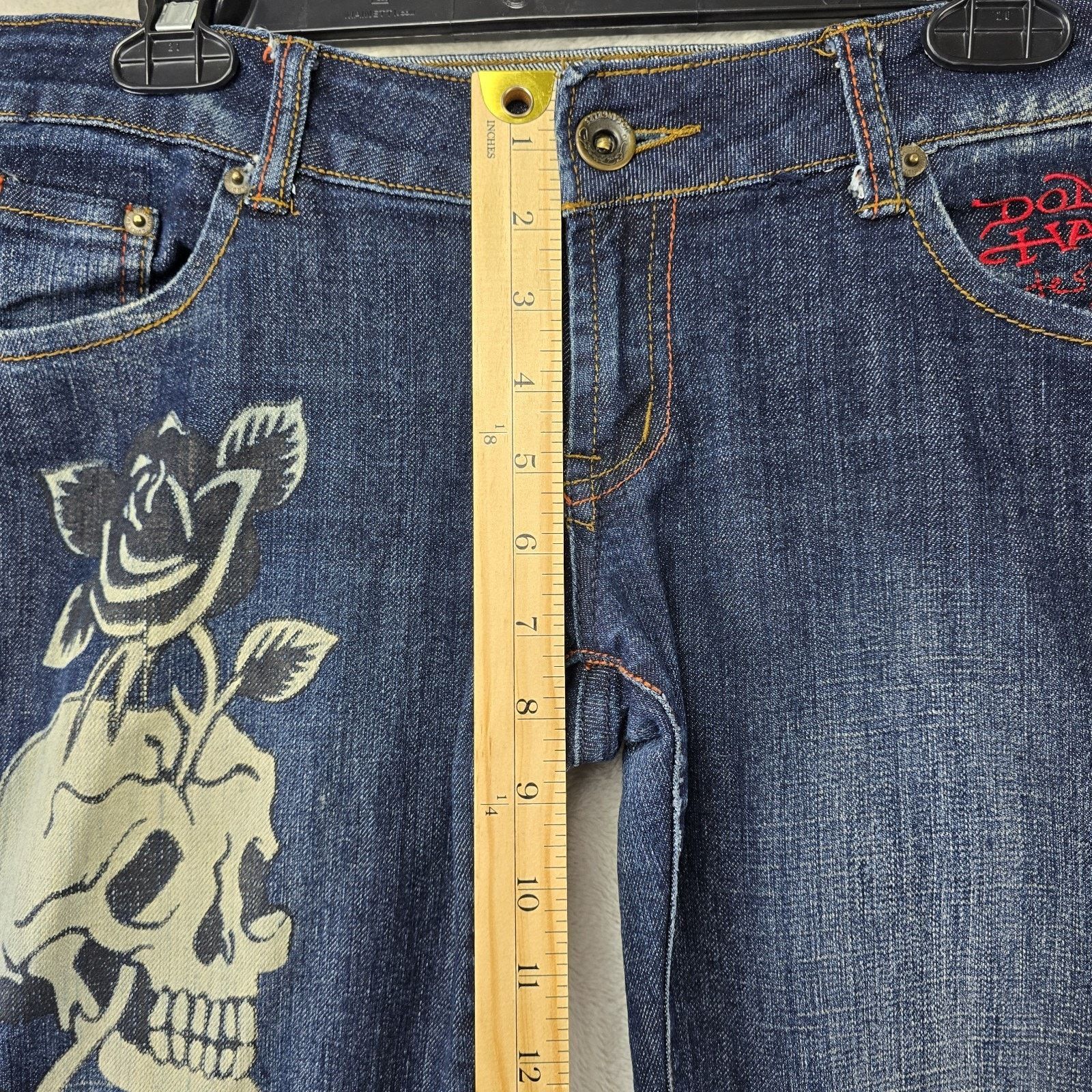 Christian Audigier Ed Hardy Christian Audigier Jeans Womens 31 Fits 34x32 Skull Size 34" / US 12 / IT 48 - 14 Thumbnail