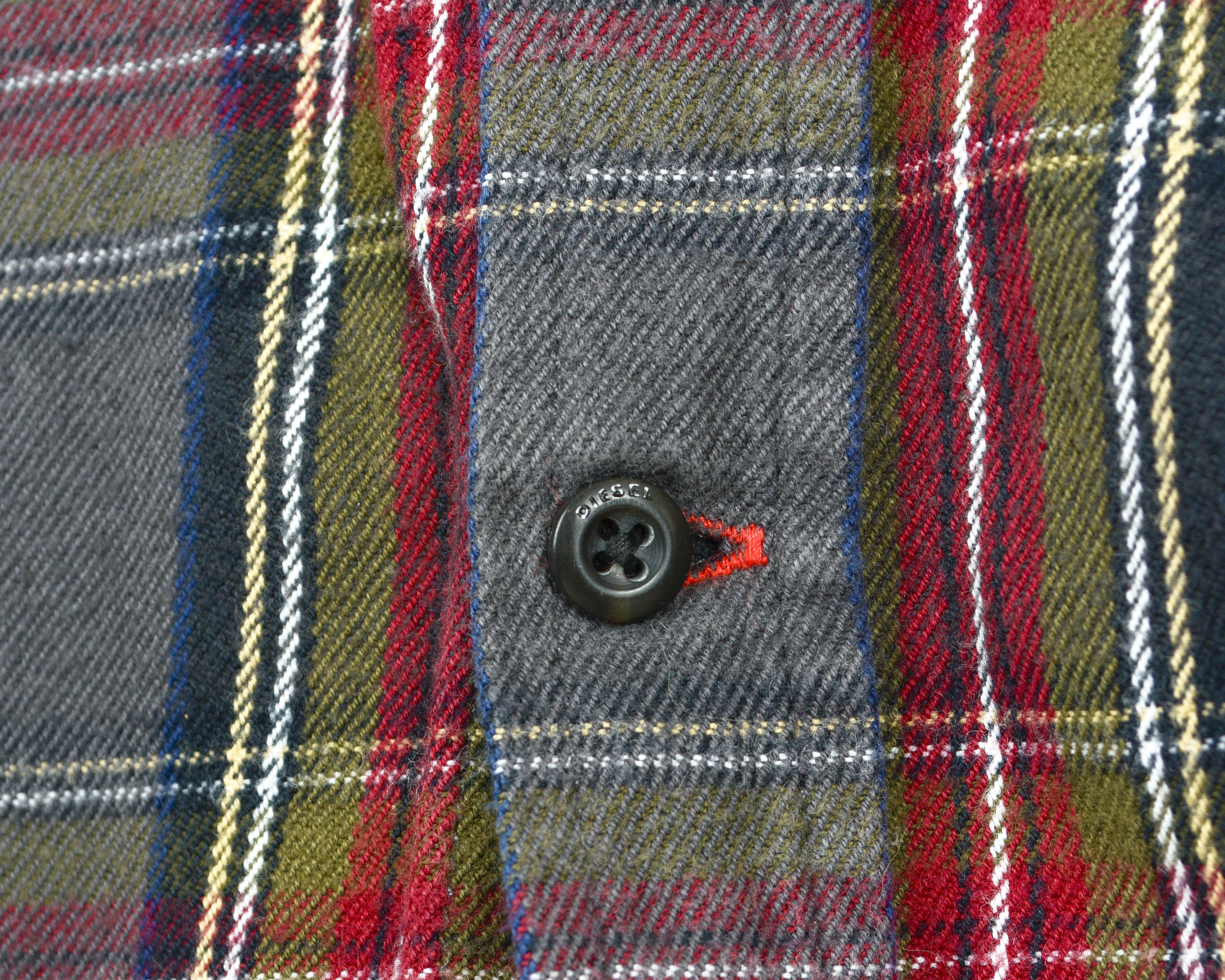 Diesel Men Casual Shirt S Long Sleeve Check Plaid Tartan Formal Top Size US S / EU 44-46 / 1 - 6 Thumbnail