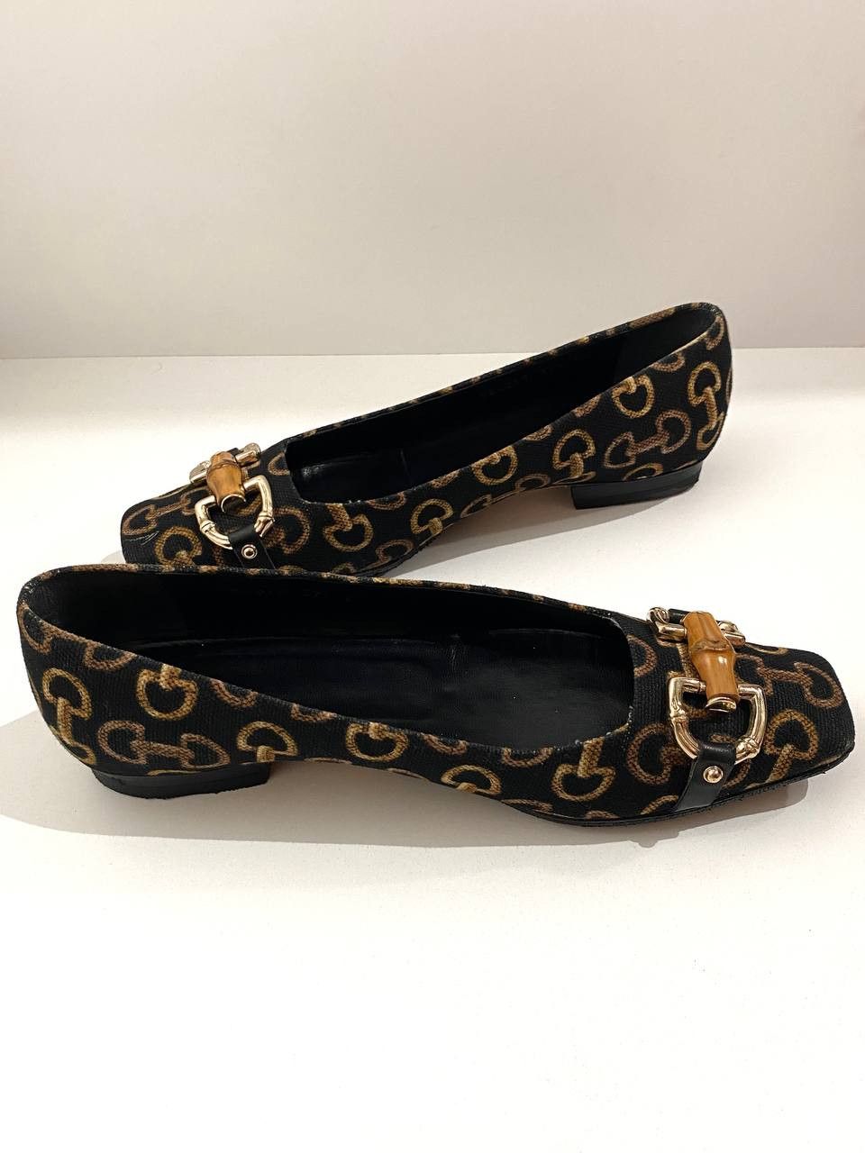 Gucci Gucci x Tom Ford GG Horsebit Bamboo Mule Ballet Flats Shoes Size US 7.5 / IT 37.5 - 11 Thumbnail