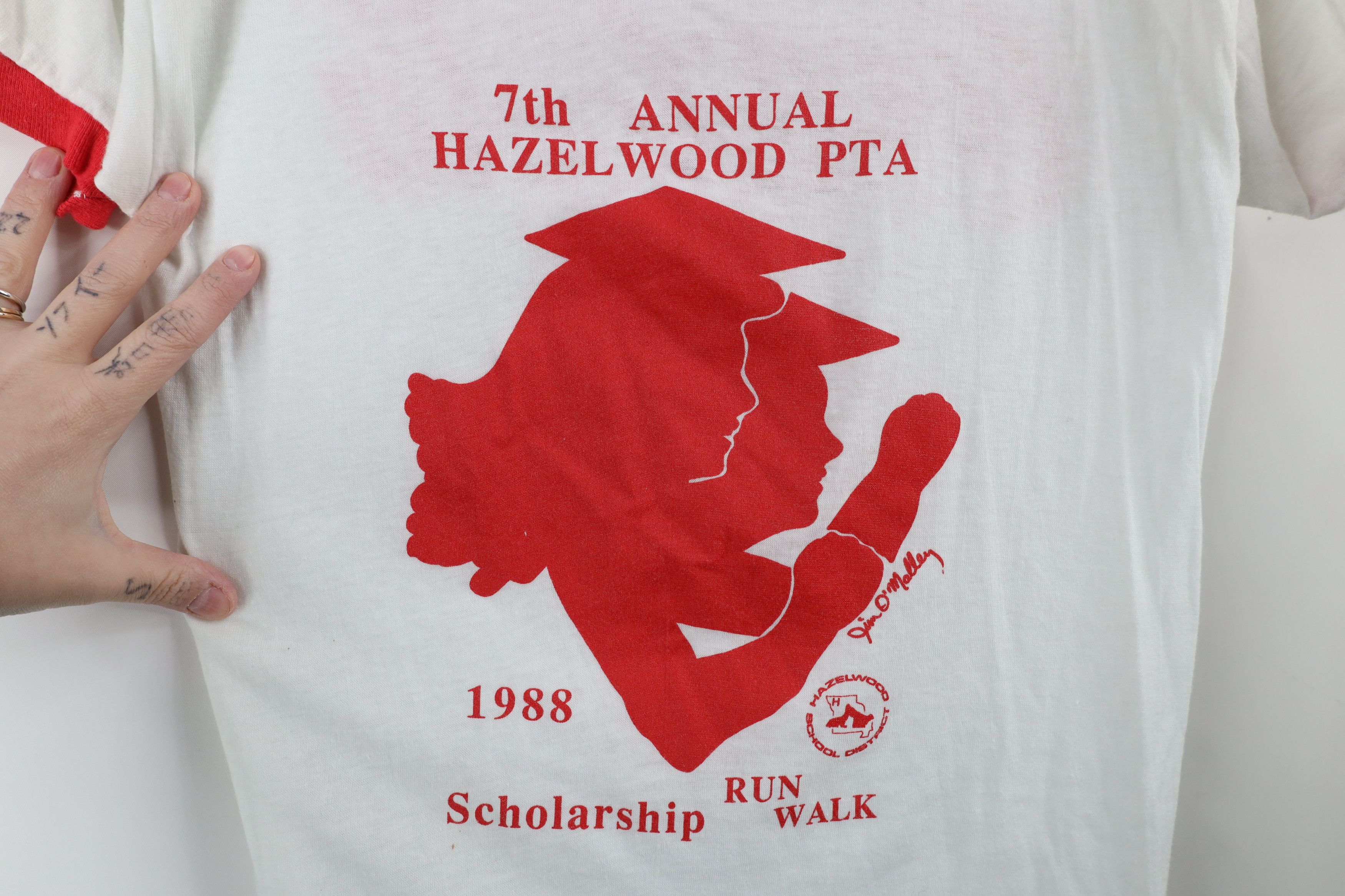 Vintage Vintage 80s Hazelwood Run Walk Coca Cola Ringer T-Shirt US Size M / US 6-8 / IT 42-44 - 4 Thumbnail