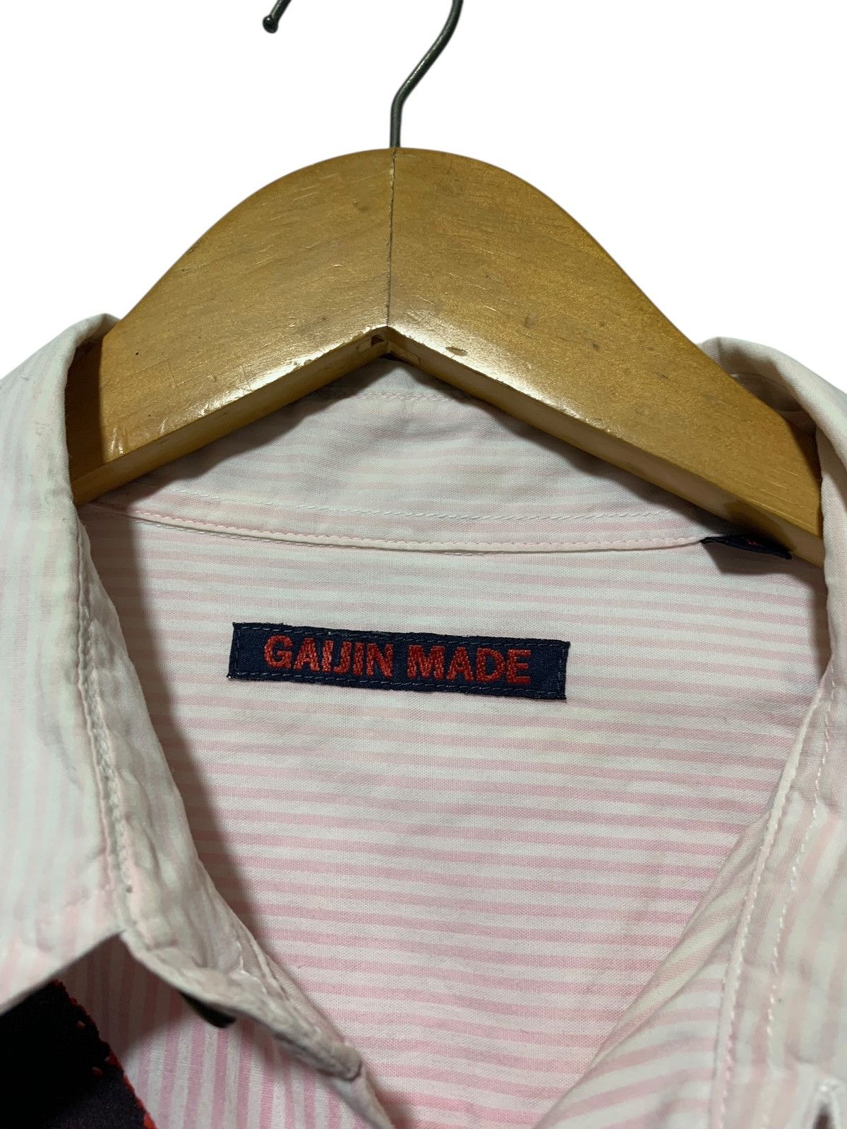Hysteric Glamour Gaijin Made big flower splash pink striped shirt Size US L / EU 52-54 / 3 - 6 Thumbnail