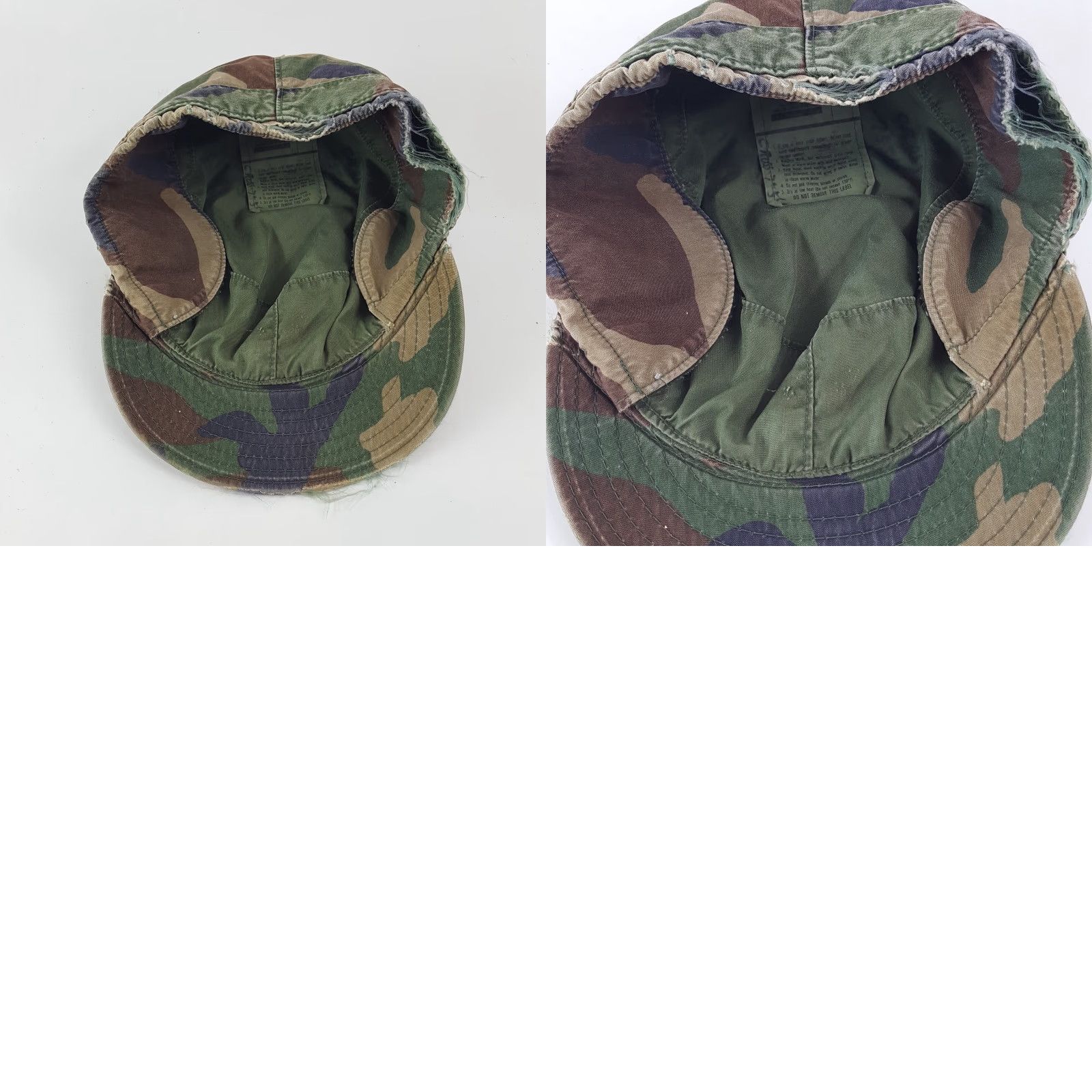 Vintage VINTAGE US Army Woodland Camo Army Cap Size 7 1/4 Military Hat BDU Distressed Green Retro Y2K Mens Size ONE SIZE - 8 Thumbnail