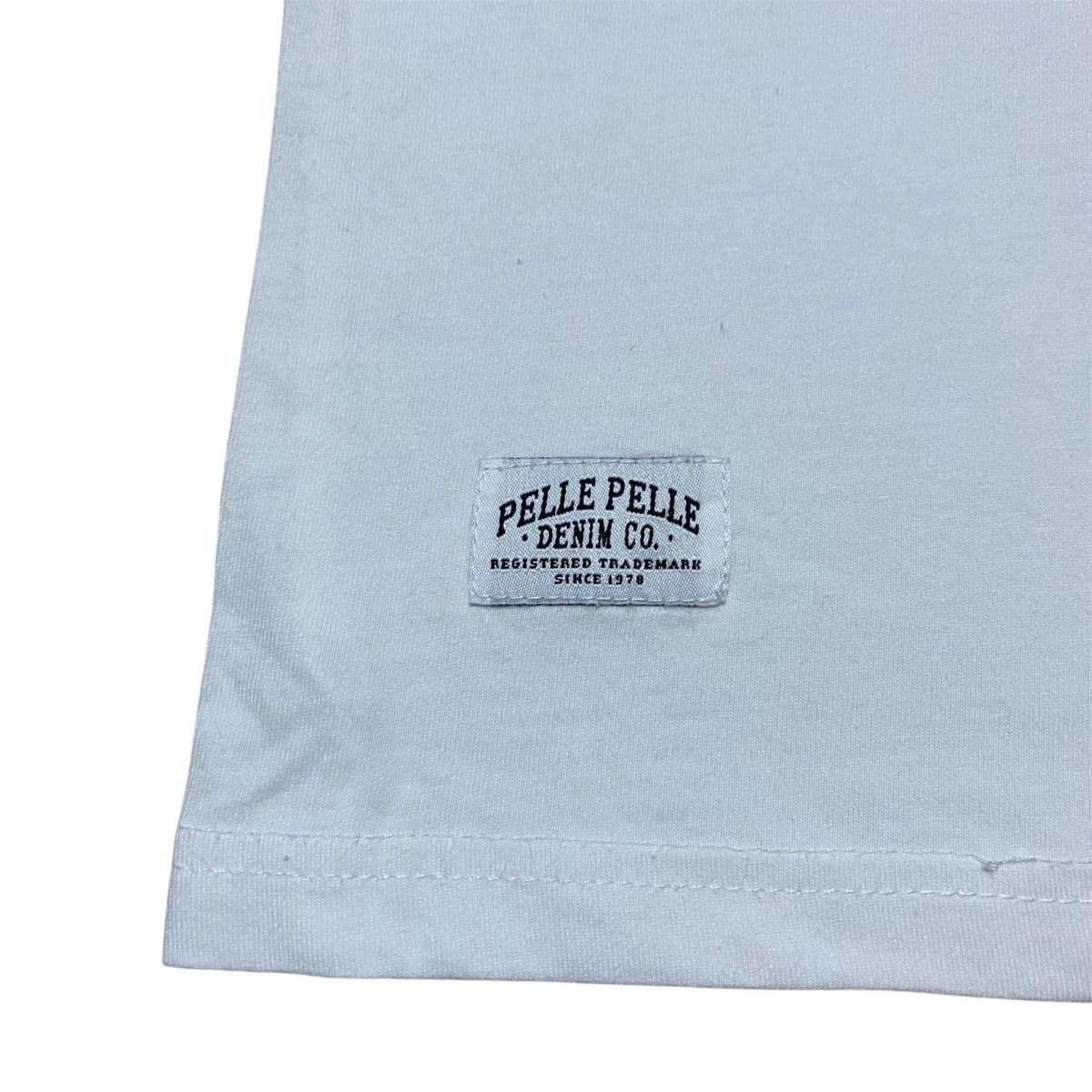 Pelle Pelle × Vintage Rare‼️🔥Pelle Pelle Denim Big Logo T-Shirt Size US M / EU 48-50 / 2 - 8 Thumbnail