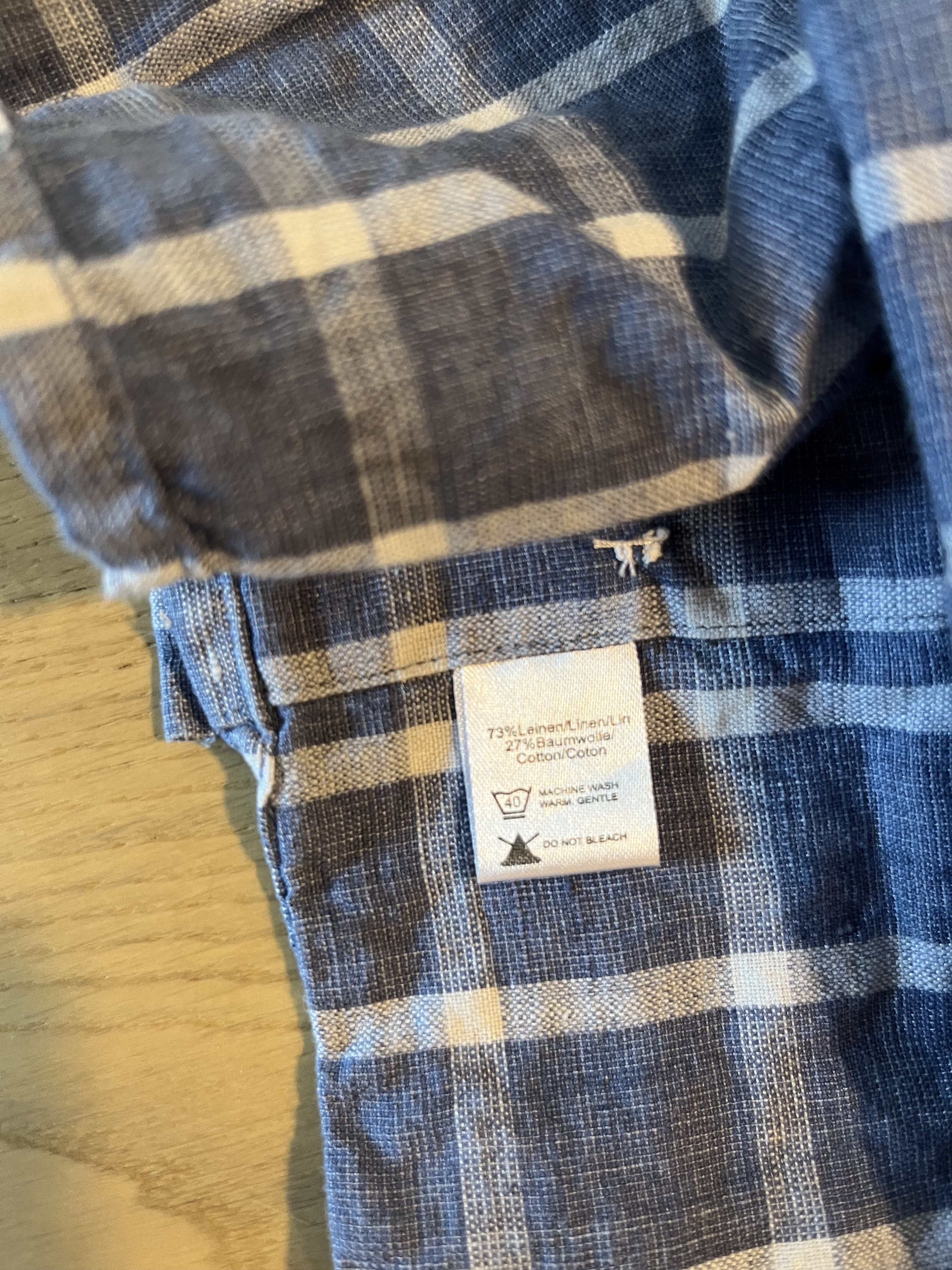 Ledbury Ledbury linen/cotton check shirt Size US XS / EU 42 / 0 - 4 Thumbnail